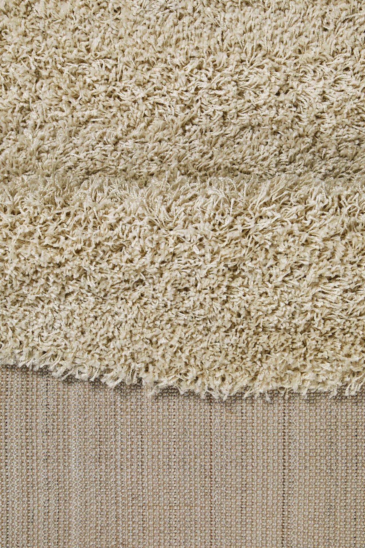 2 für 1 Aktion: Hochflor Teppich Rund Beige 