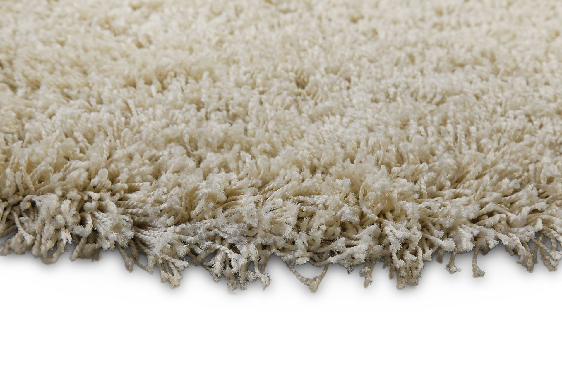 2 für 1 Aktion: Hochflor Teppich Rund Beige 