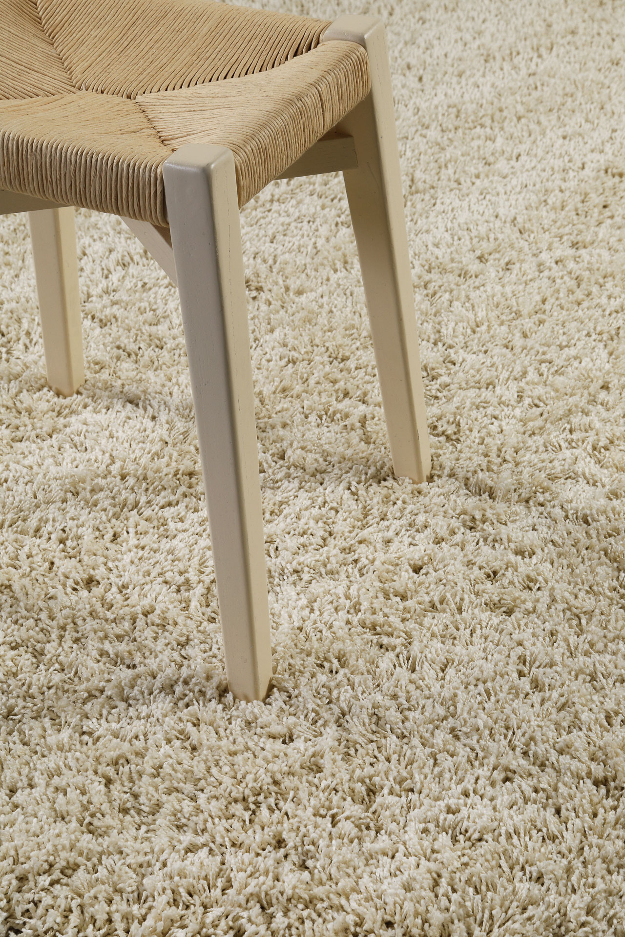 2 für 1 Aktion: Hochflor Teppich Rund Beige 