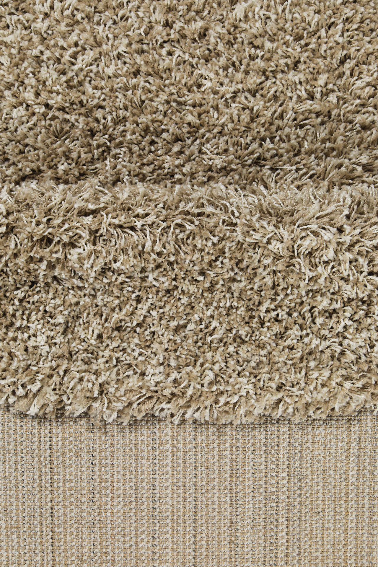 2 für 1 Aktion: Hochflor Teppich Rund Sand Beige meliert 