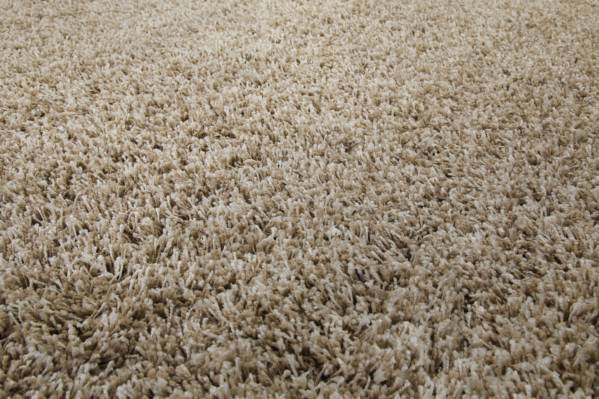 2 für 1 Aktion: Hochflor Teppich Rund Sand Beige meliert 