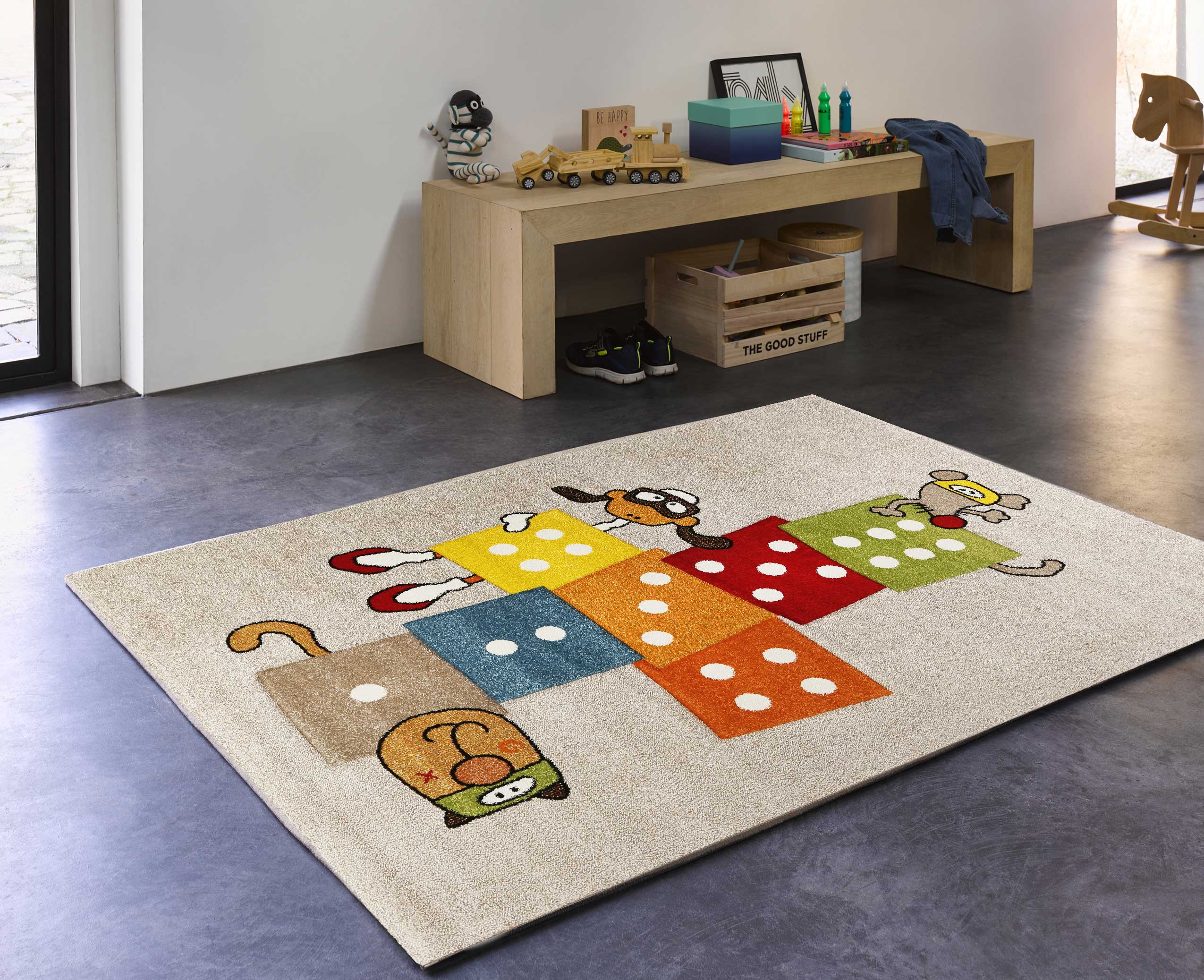 Sigikid Kinderteppich beige multicolor 