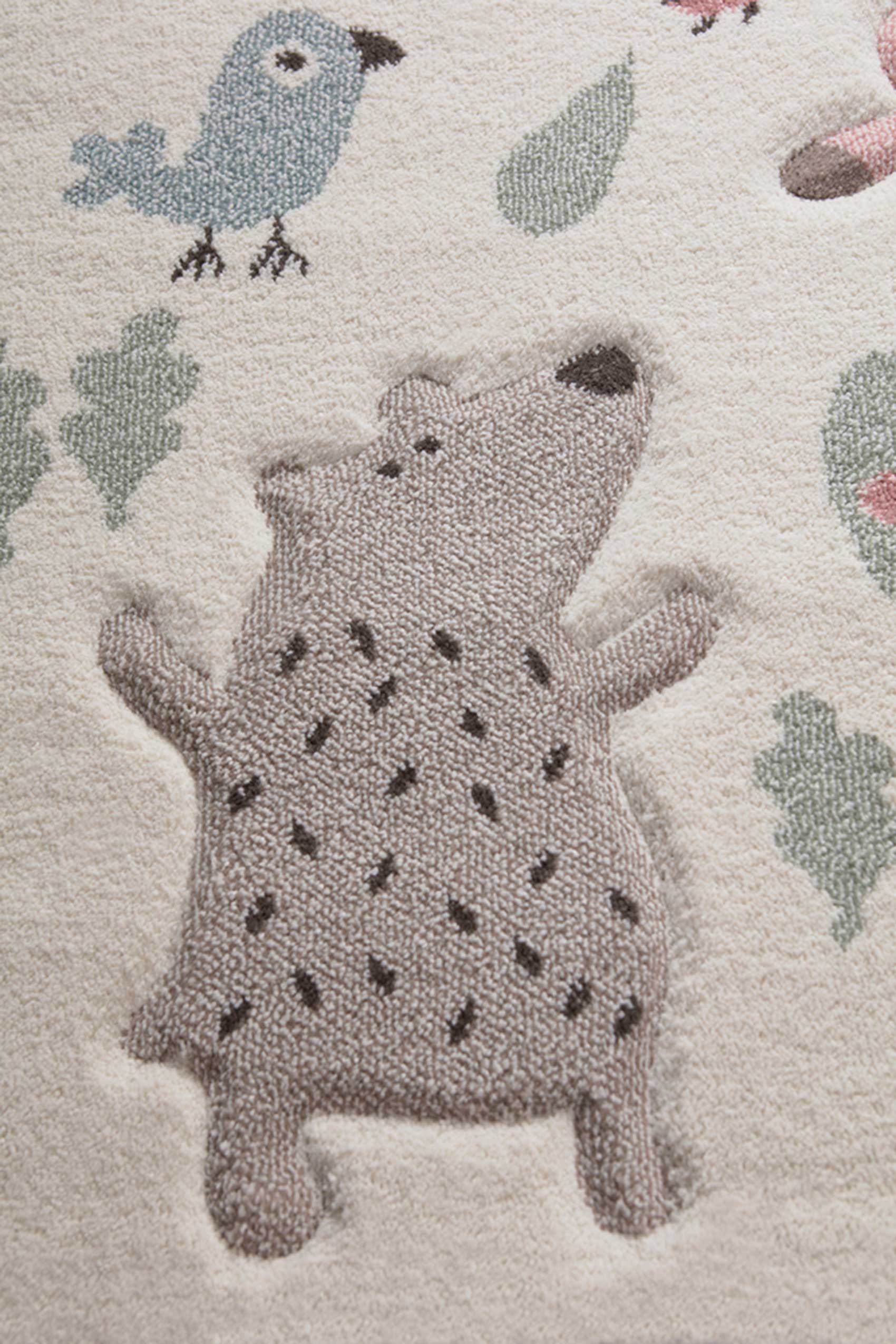Kinderteppich beige rosa 