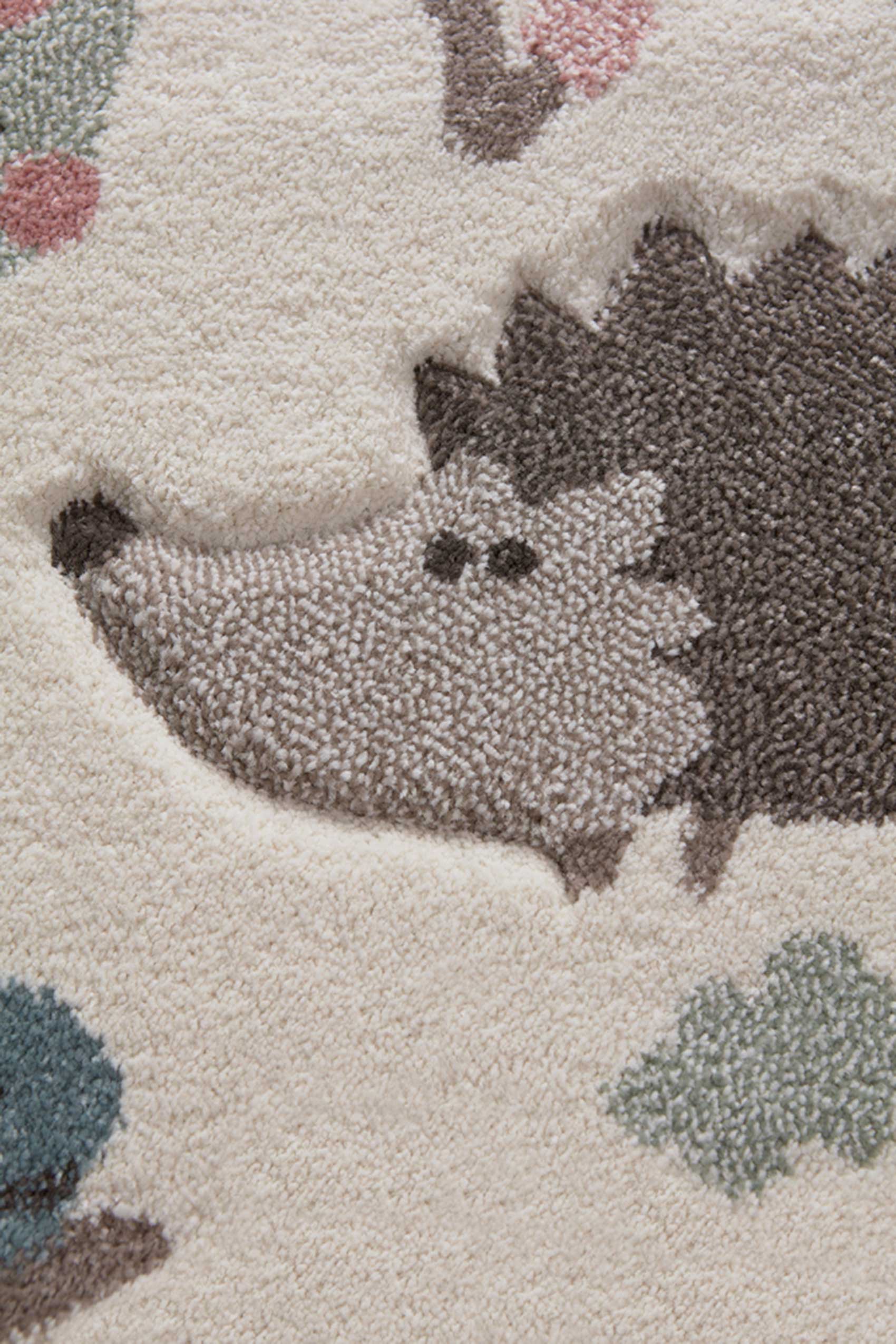 Kinderteppich beige rosa 