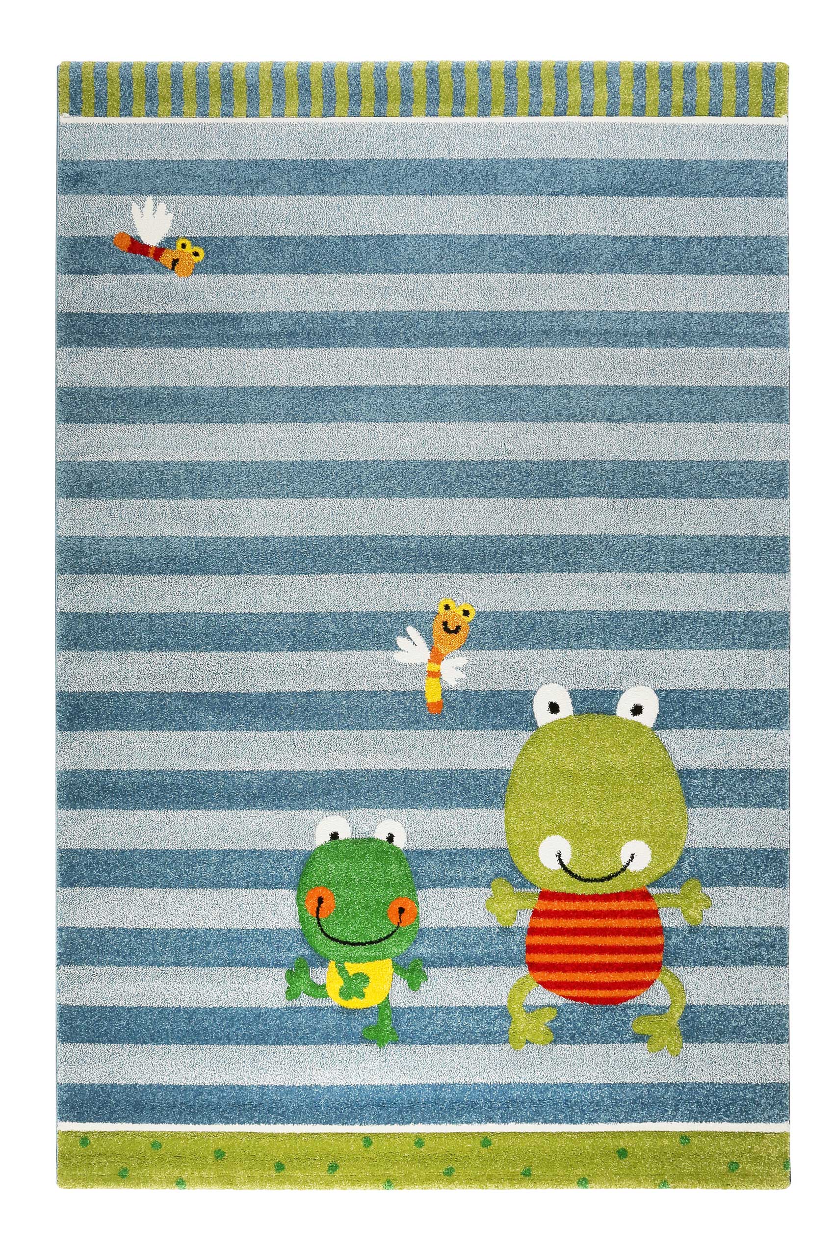 Sigikid Kinderteppich blau grün » Fortis Frog « - Ansicht 1
