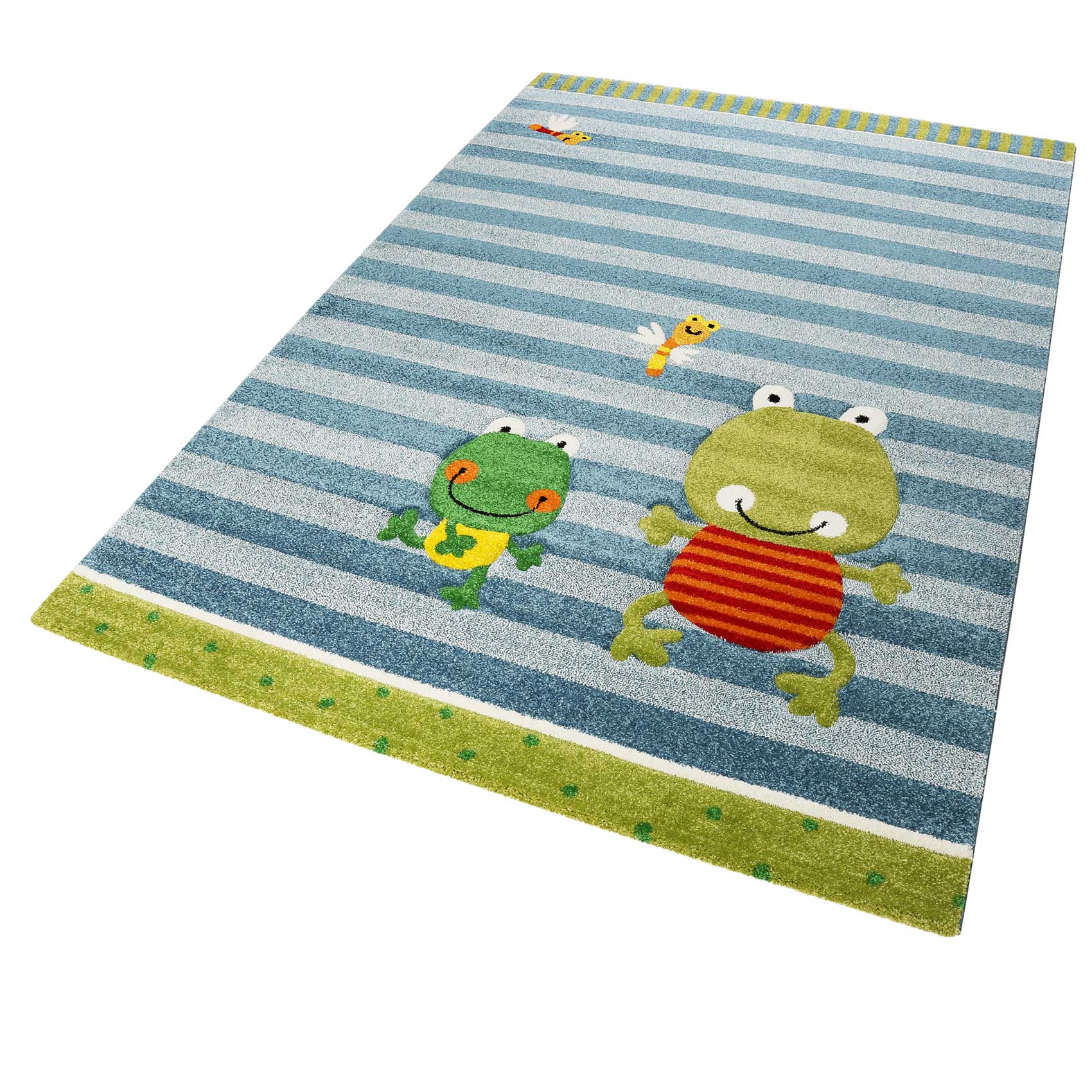 Sigikid Kinderteppich blau grün » Fortis Frog « - Ansicht 2