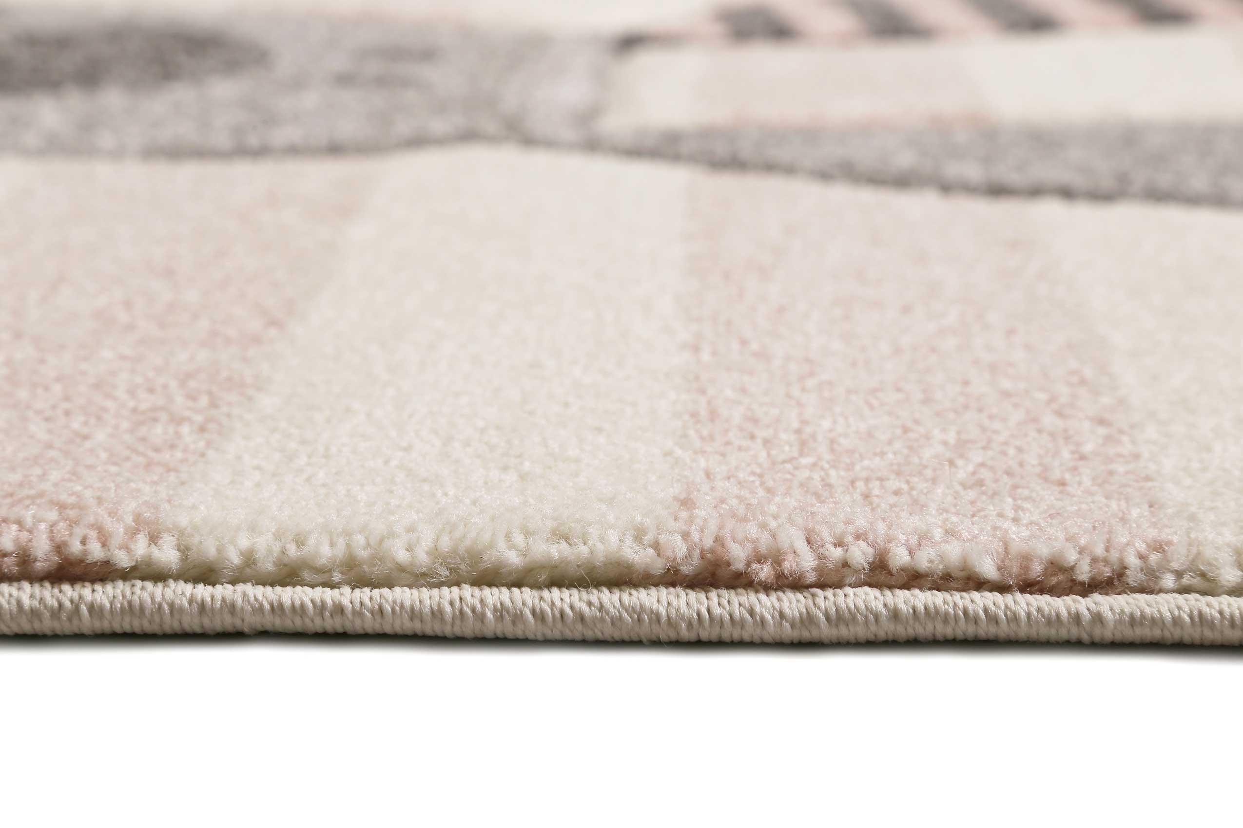 Kinderteppich rosa grau beige 