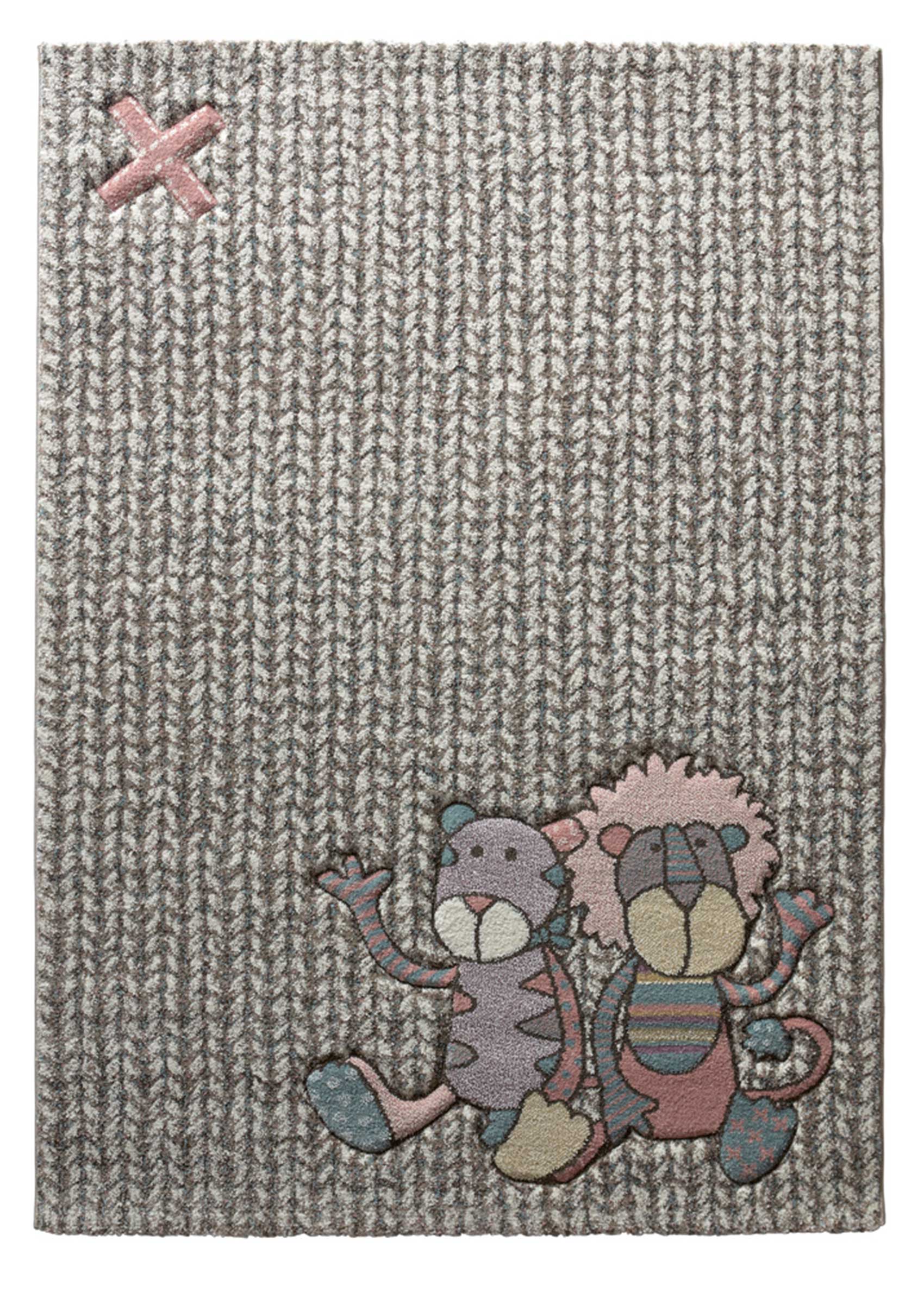 Sigikid Kinderteppich Beige Sand Rosa » Patchwork Sweety « - Ansicht 1