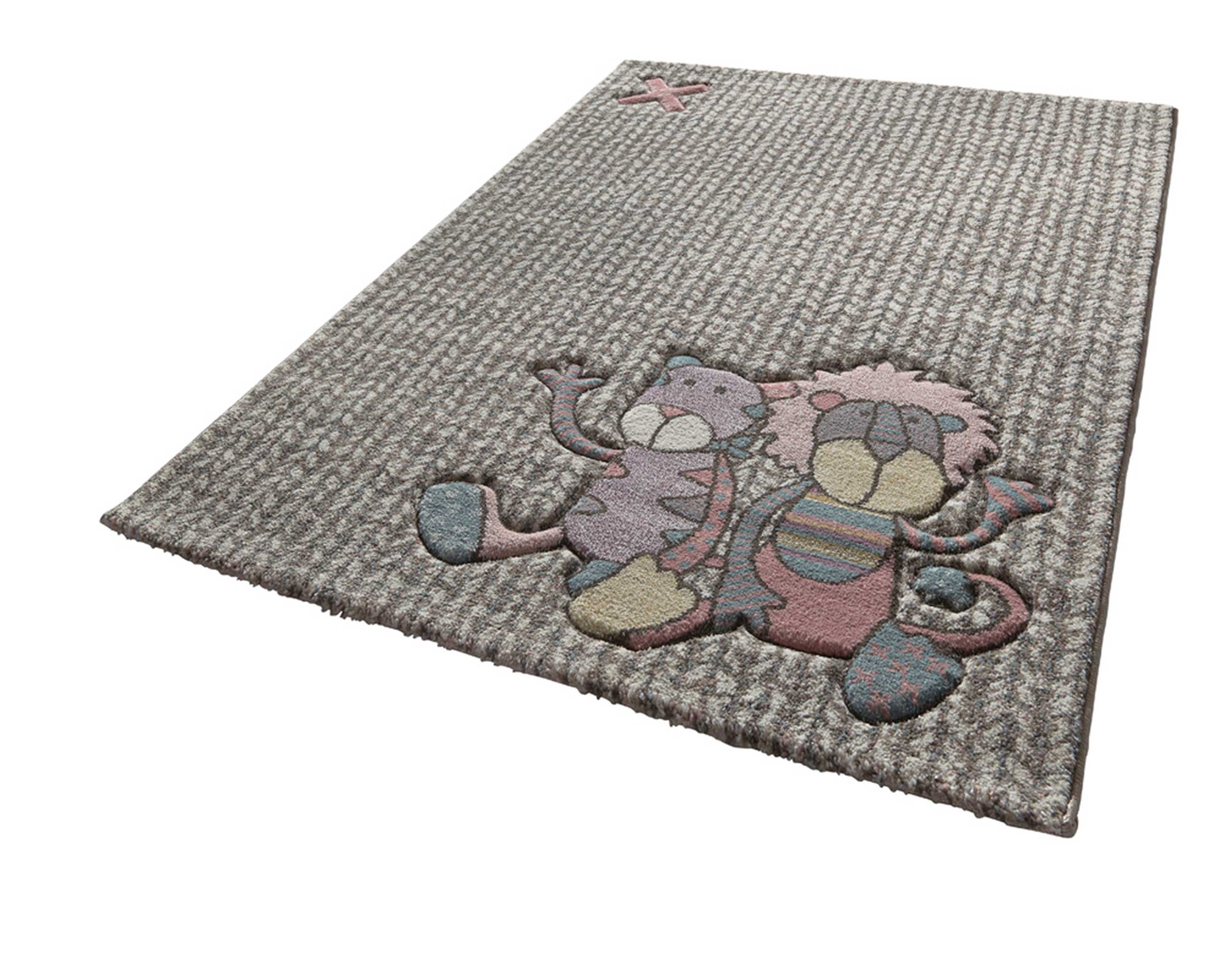 Sigikid Kinderteppich Beige Sand Rosa » Patchwork Sweety « - Ansicht 2