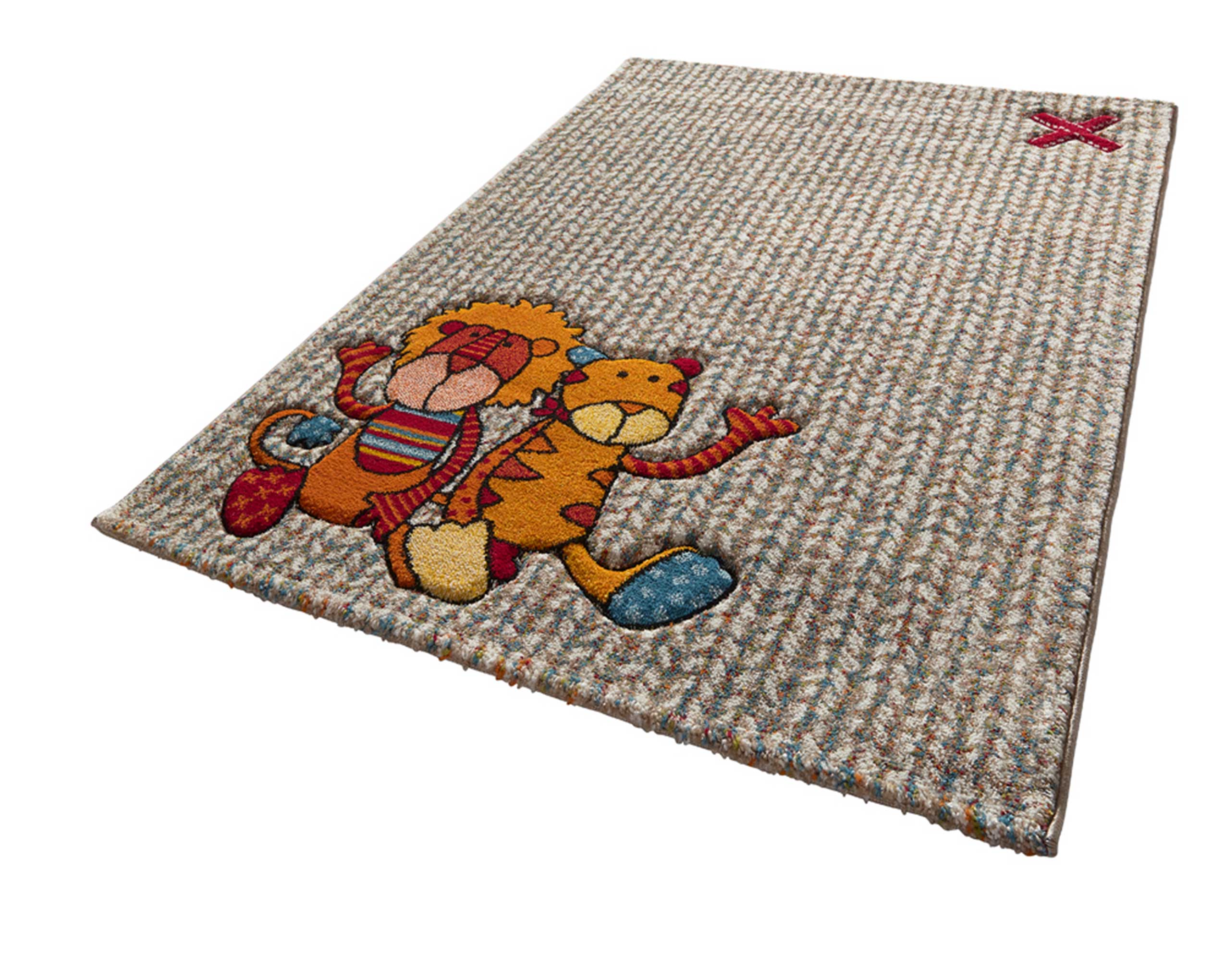 Sigikid Kinderteppich Beige Sand Orange » Patchwork Sweety « - Ansicht 2