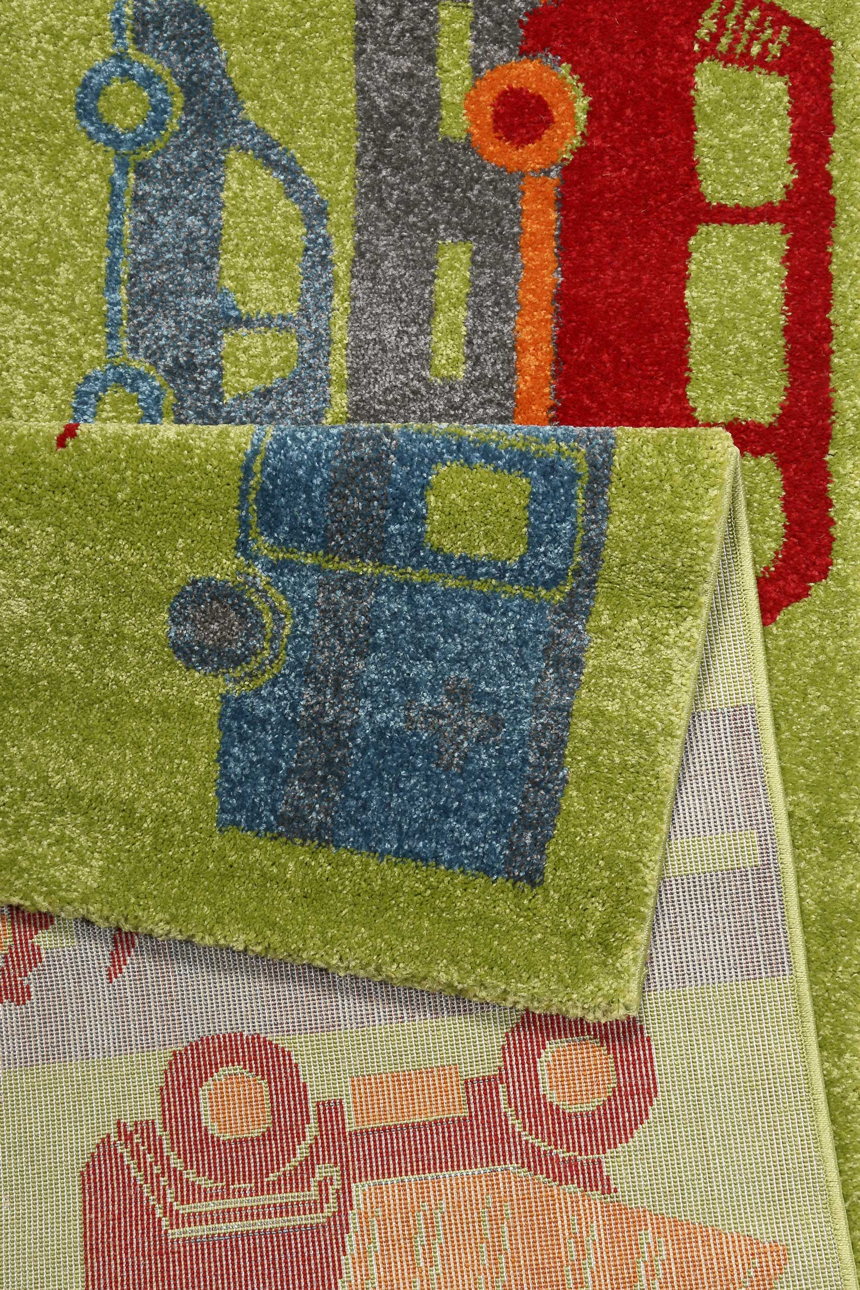 Sigikid Kinderteppich Grün Orange 