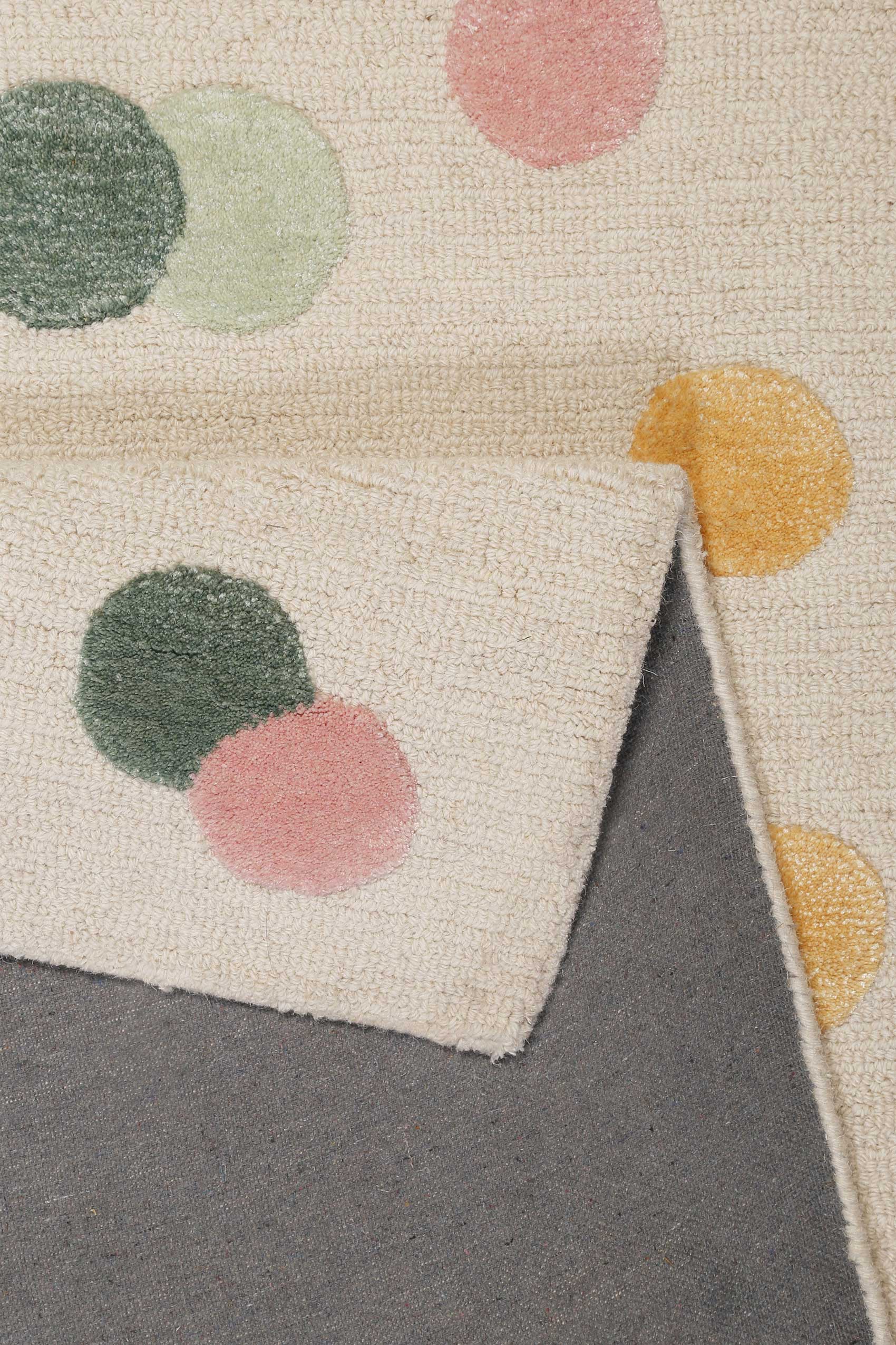 Kinderteppich Creme Bunt 