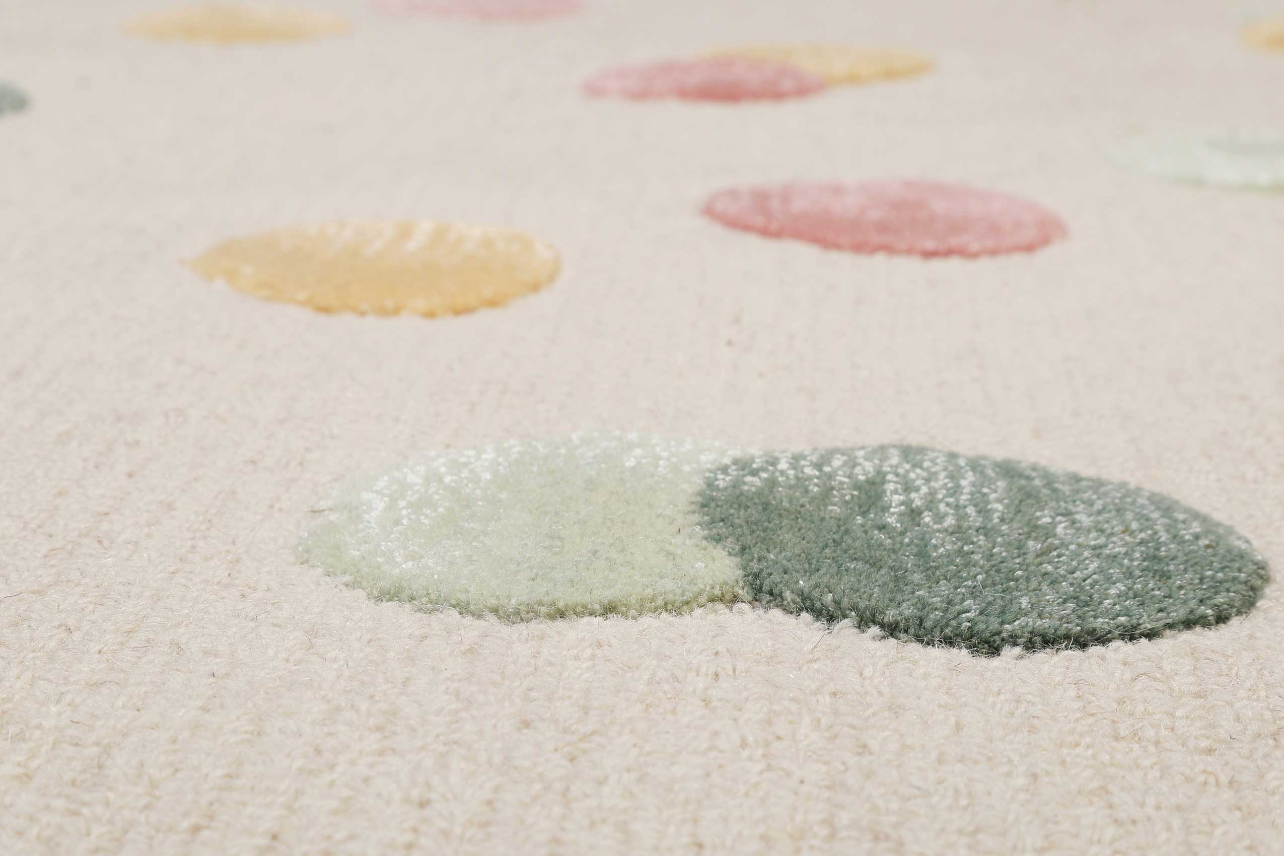 Kinderteppich Creme Bunt 