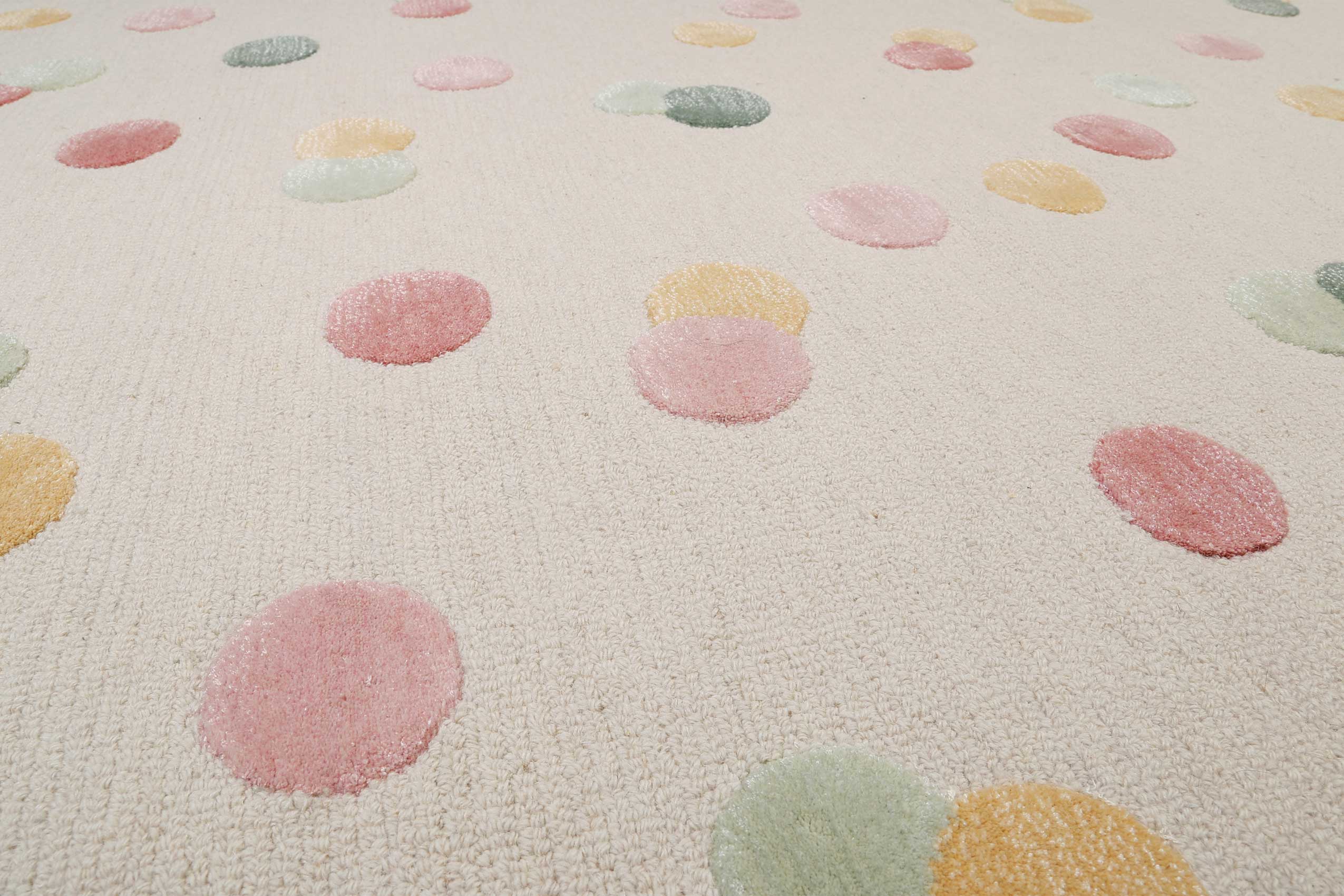 Kinderteppich Creme Bunt 