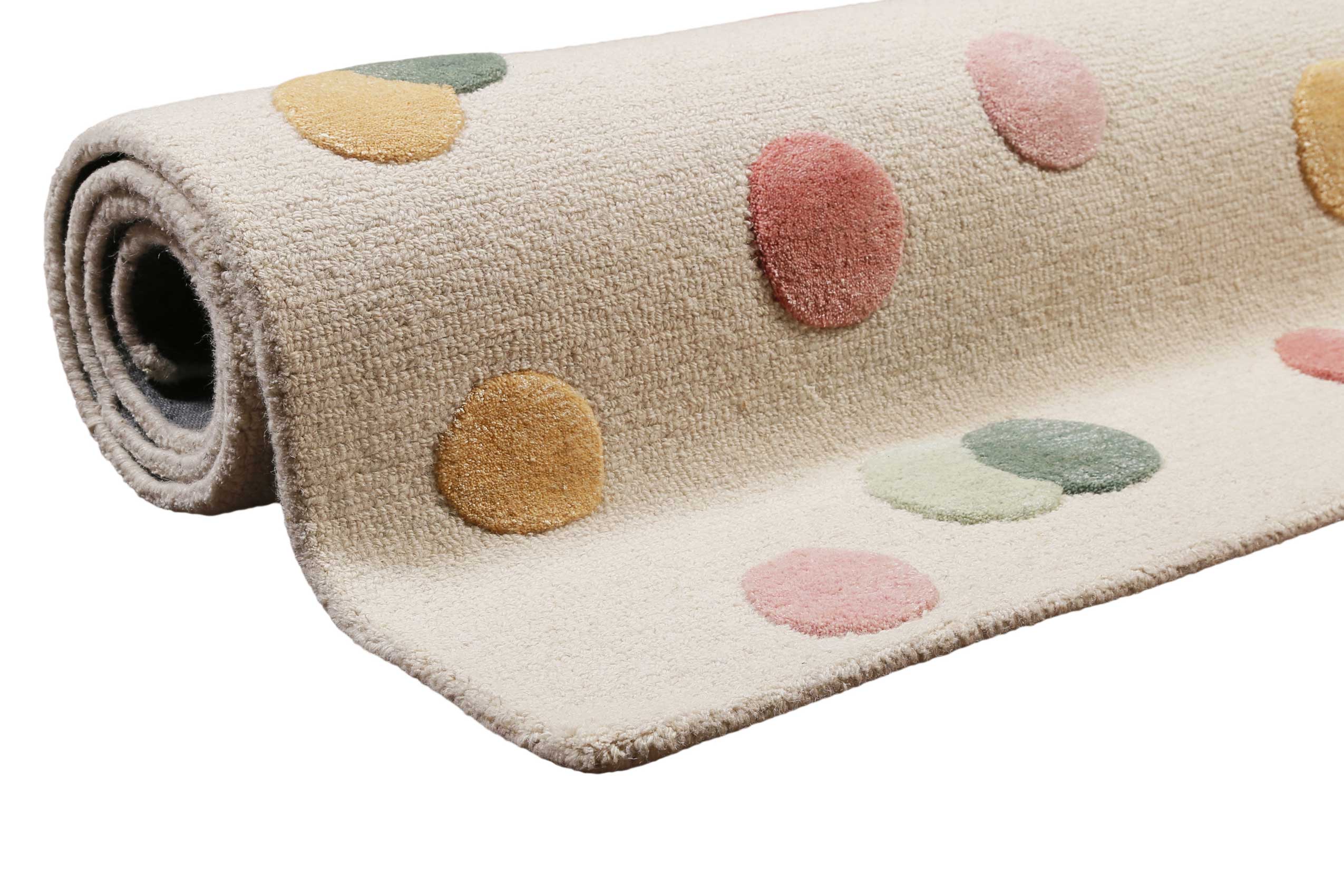 Kinderteppich Creme Bunt 