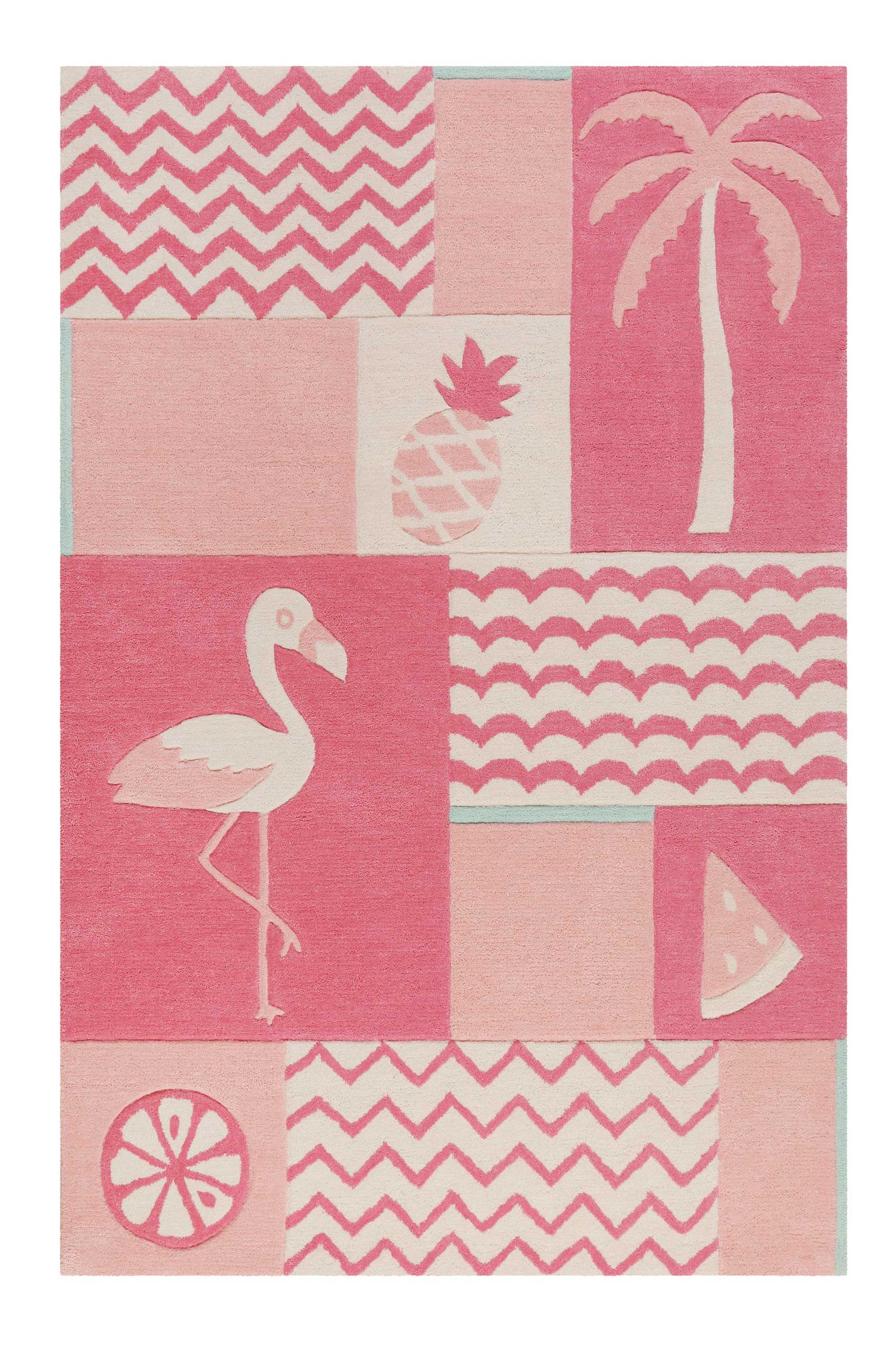 Kinderteppich Rosa » Fruity Flamingo « Smart Kids - Ansicht 1