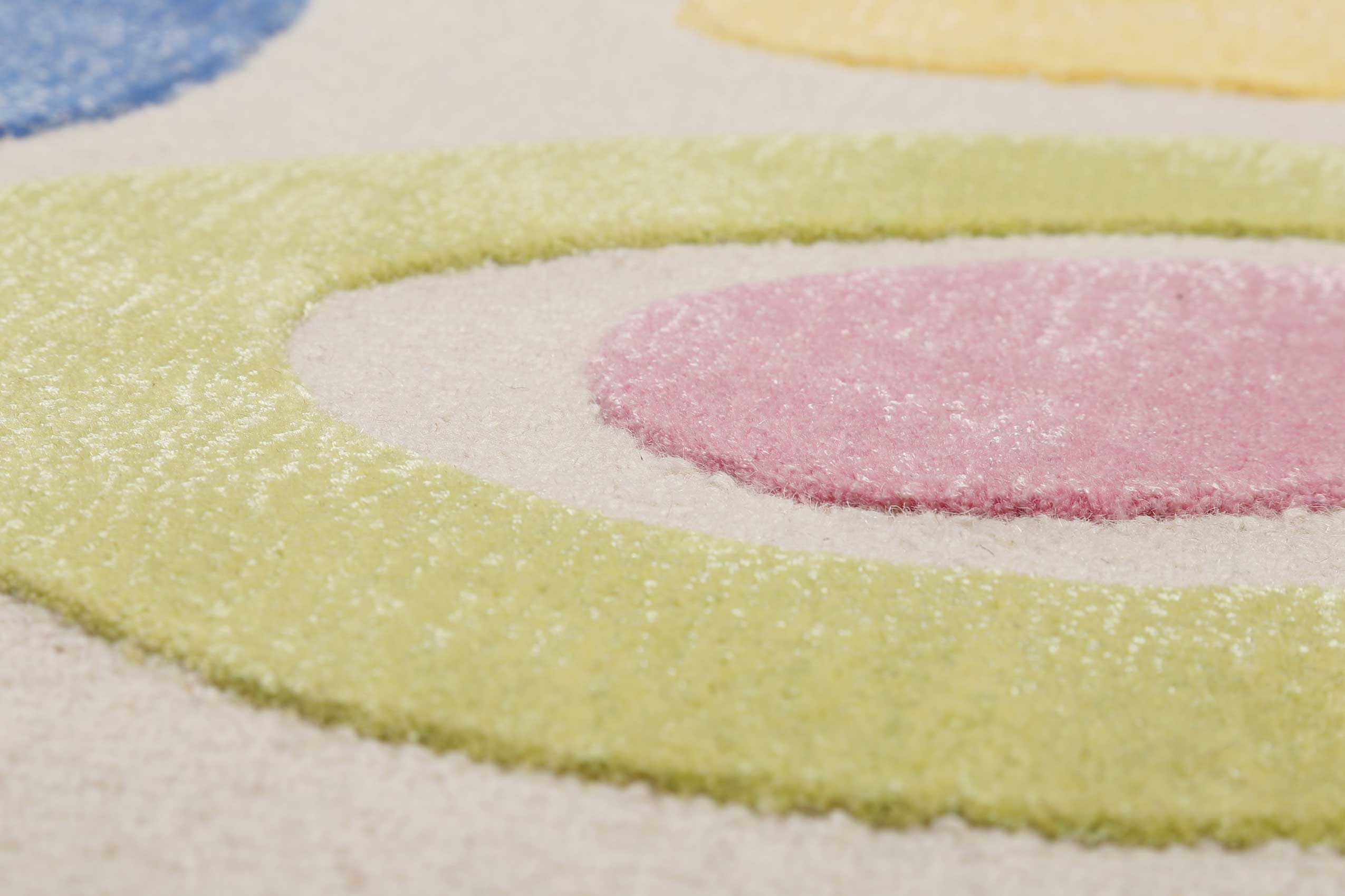 Kinderteppich Creme Bunt 