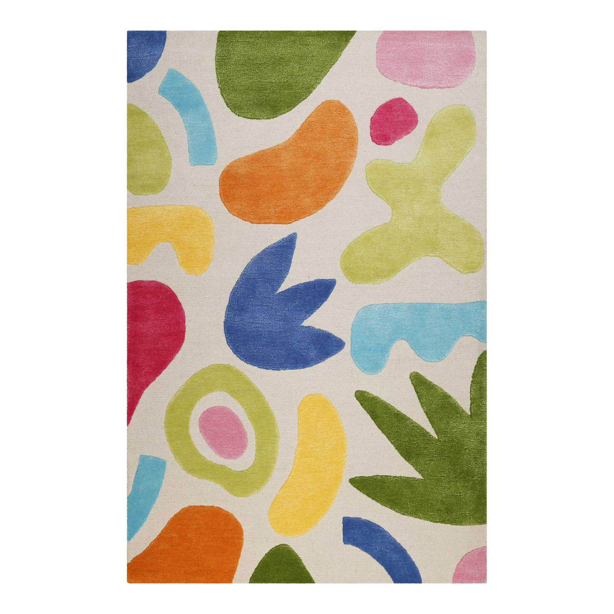 Kinderteppich Creme Bunt 