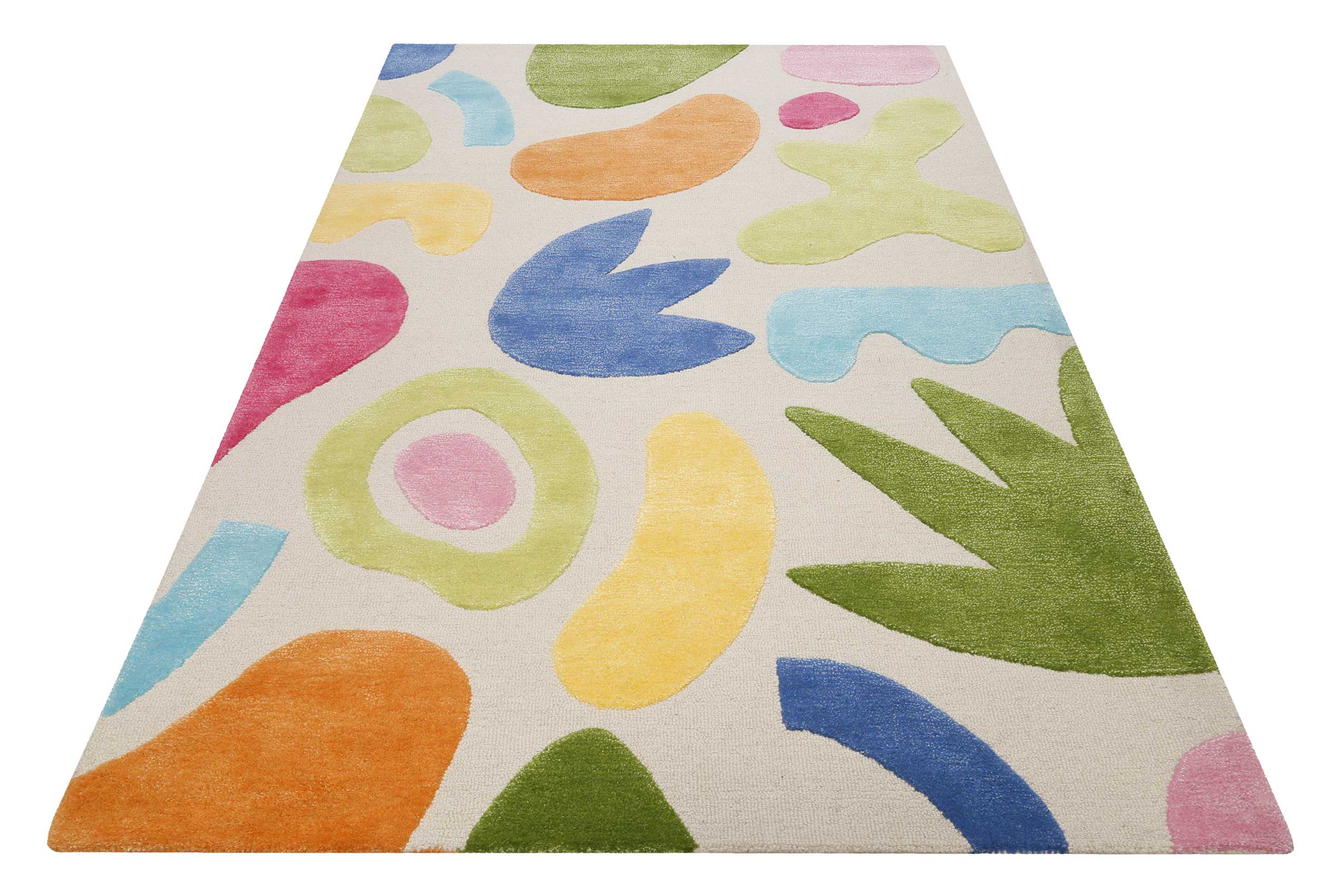 Kinderteppich Creme Bunt 