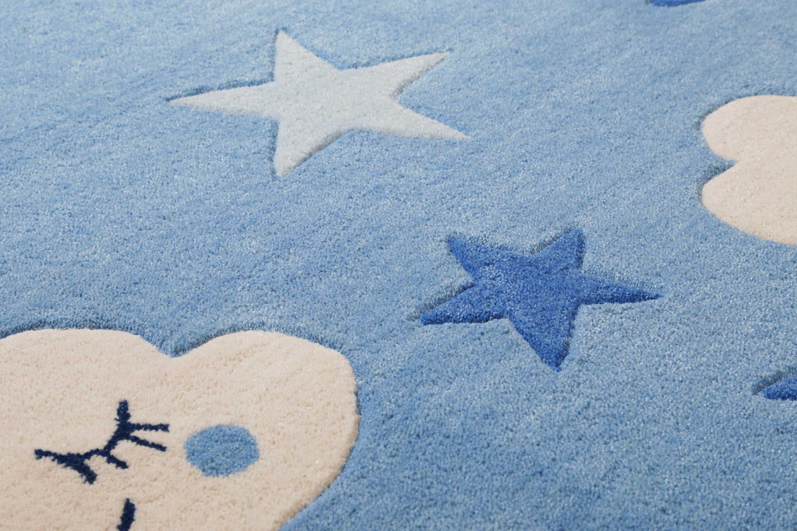 Kinderteppich Blau 