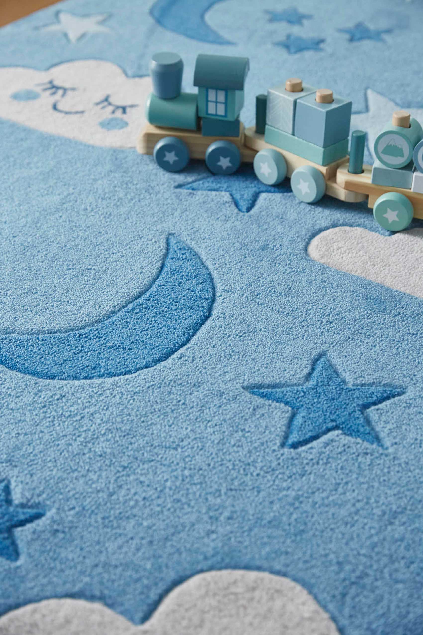 Kinderteppich Blau 
