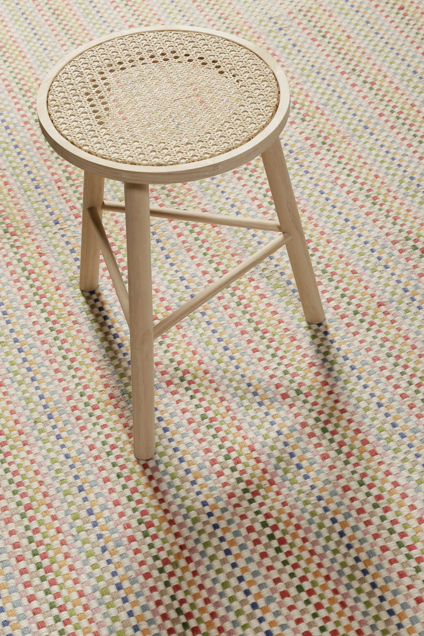 Kinderteppich aus Schurwolle Beige Bunt 