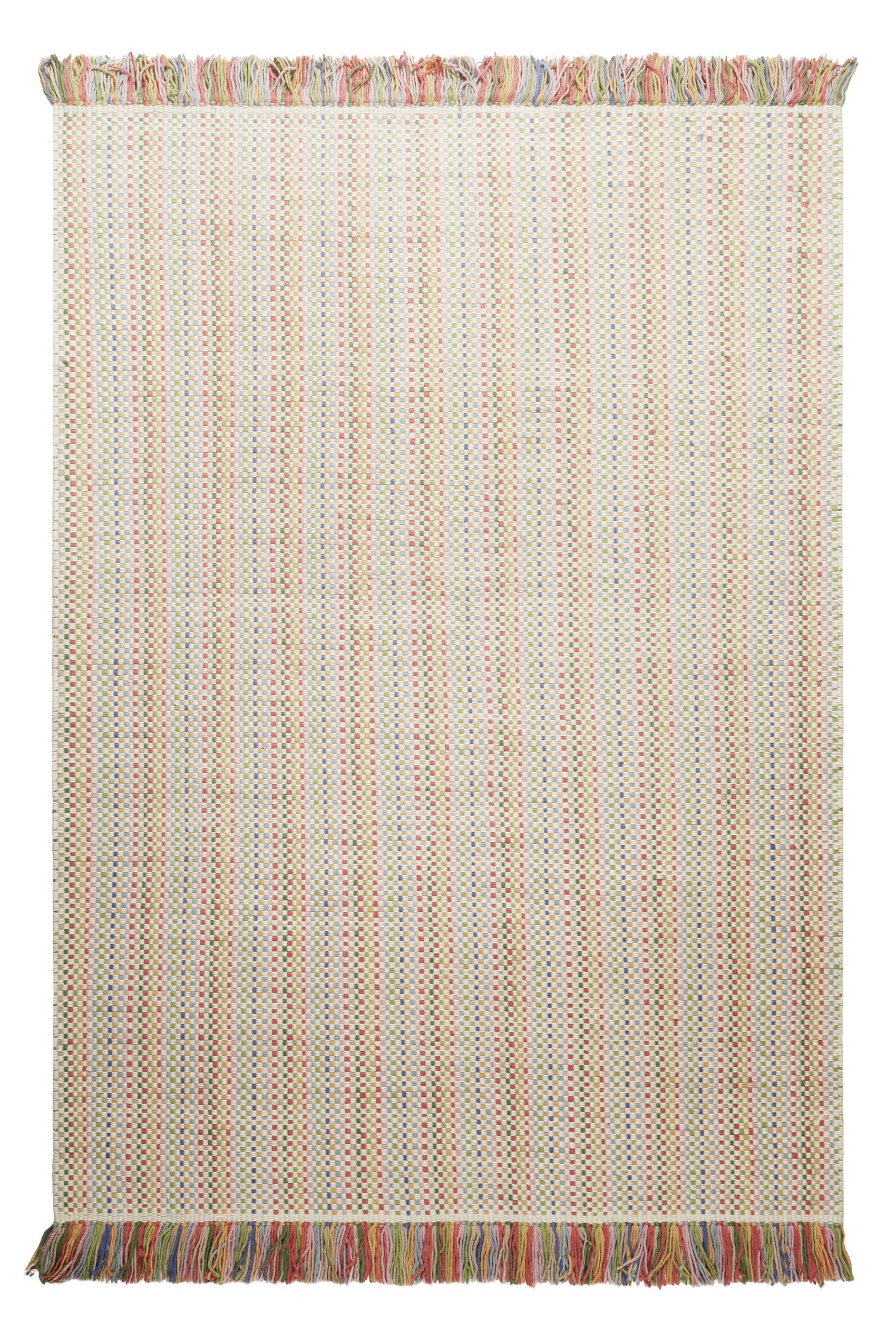 Kinderteppich aus Schurwolle Beige Bunt 