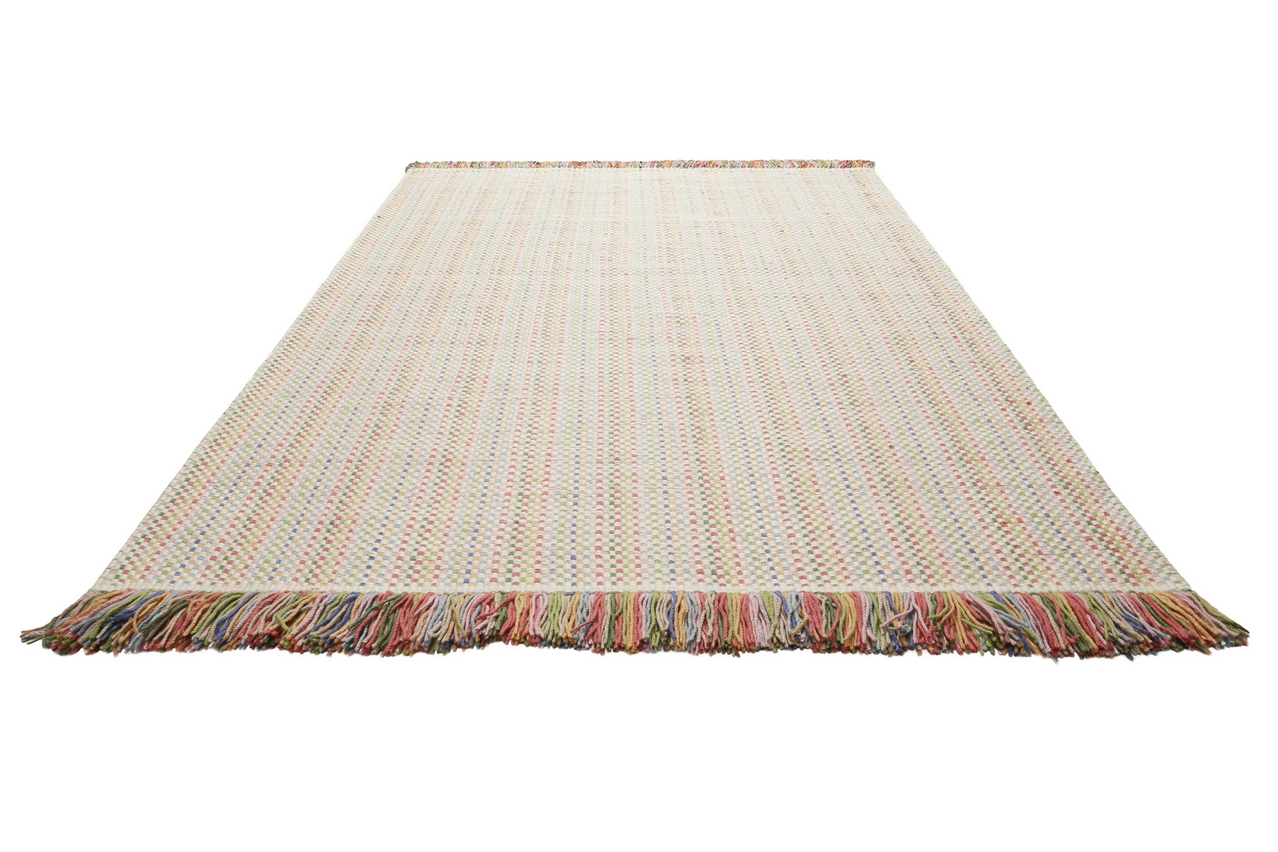 Kinderteppich aus Schurwolle Beige Bunt 