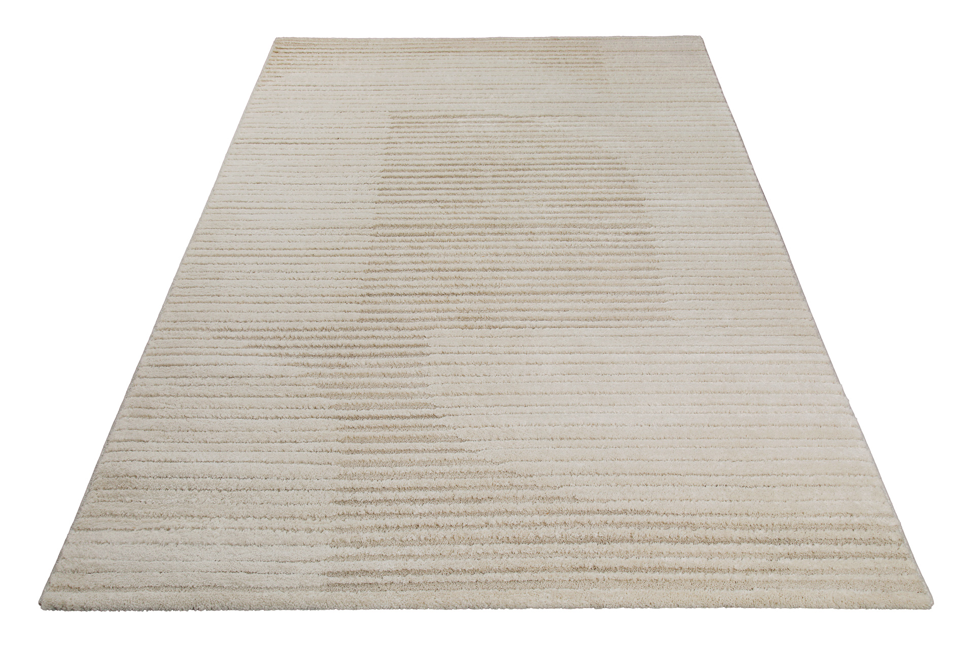 Kurzflor Teppich Creme Beige 