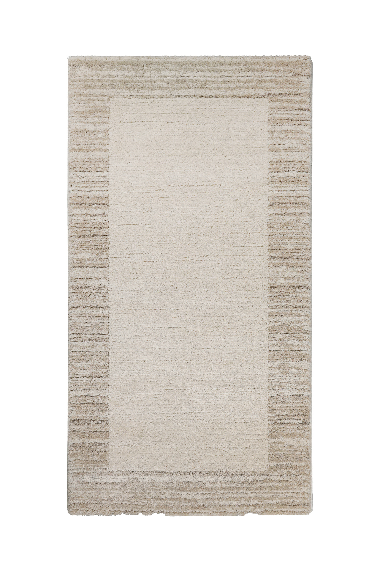 Kurzflor Teppich Creme Beige 