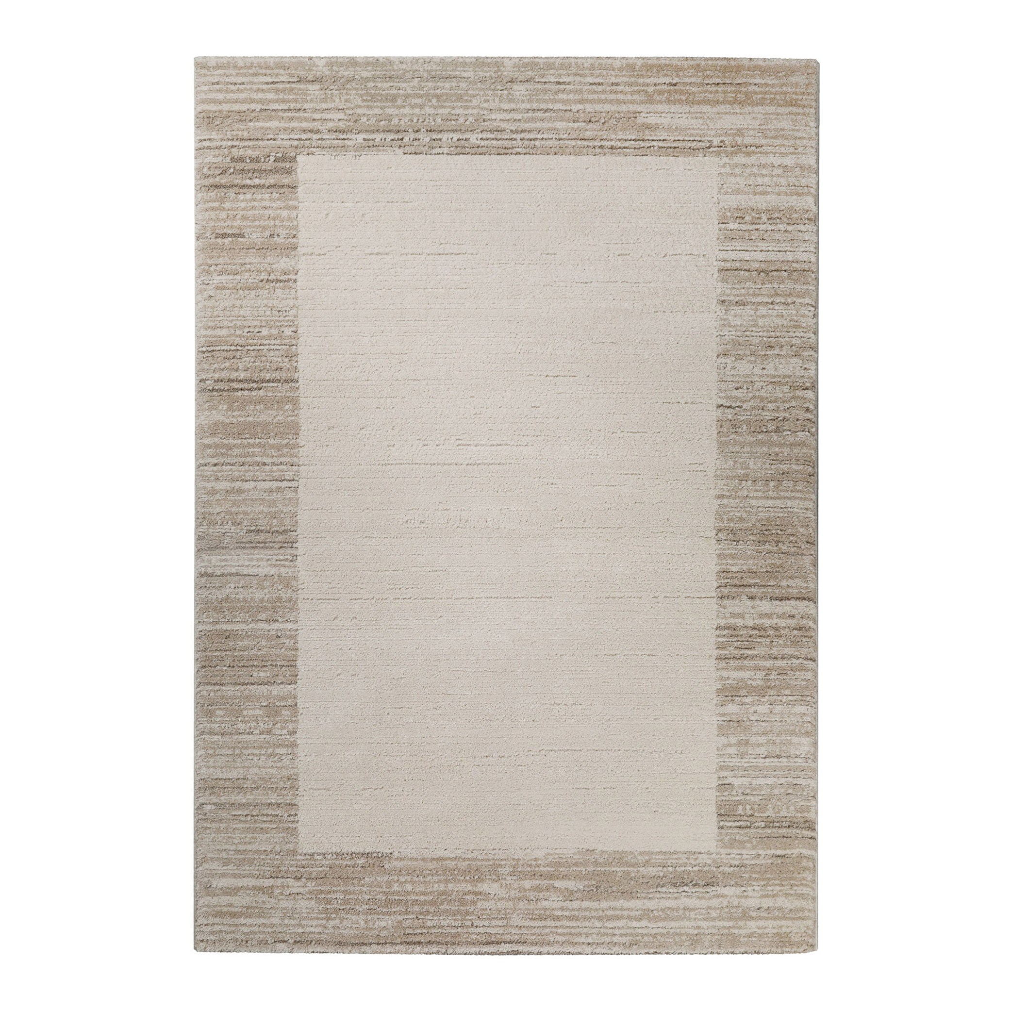 Kurzflor Teppich Creme Beige 