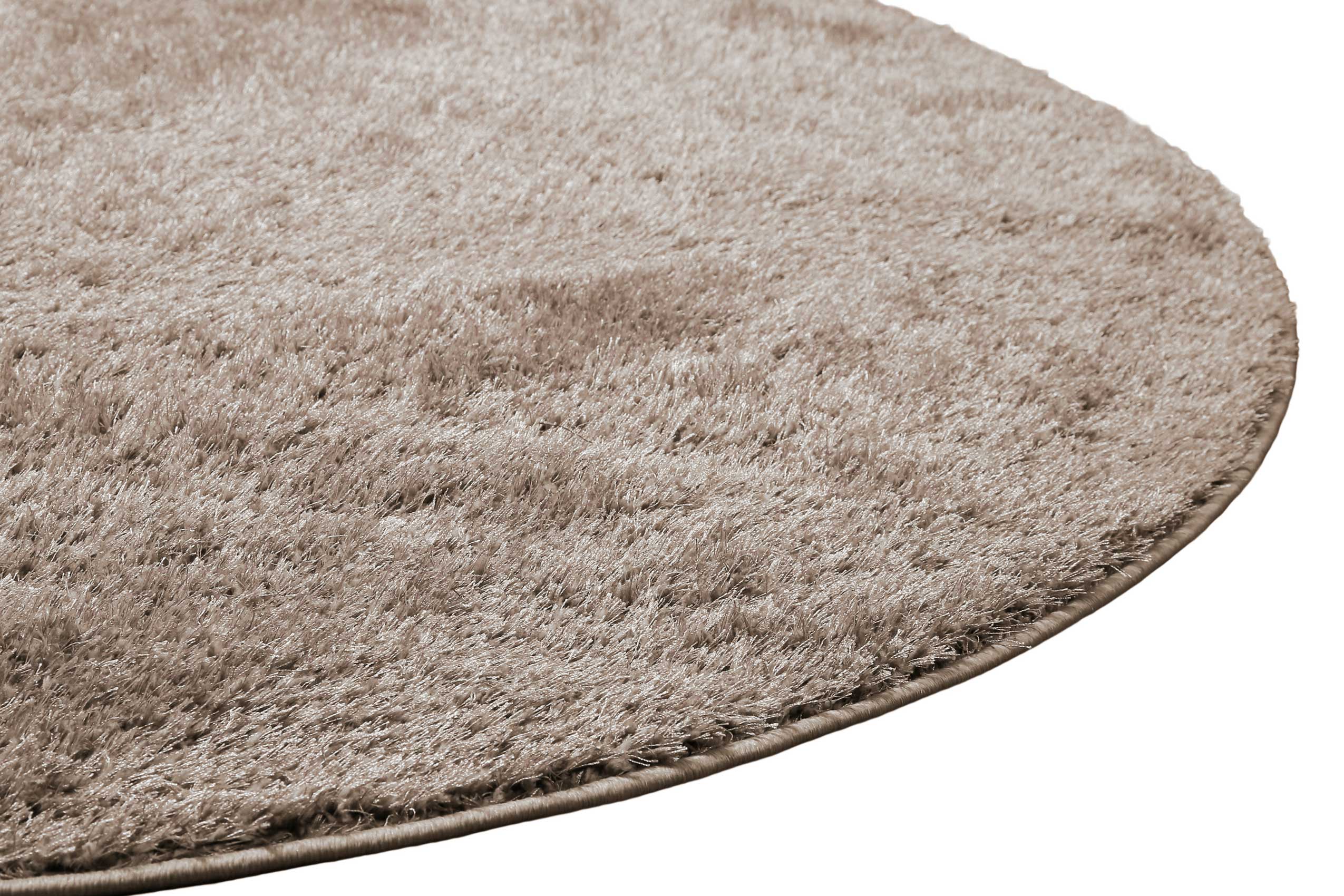 Teppich Rund Beige Sand Hochflor » Fanny « WECONhome Basics - Ansicht 1