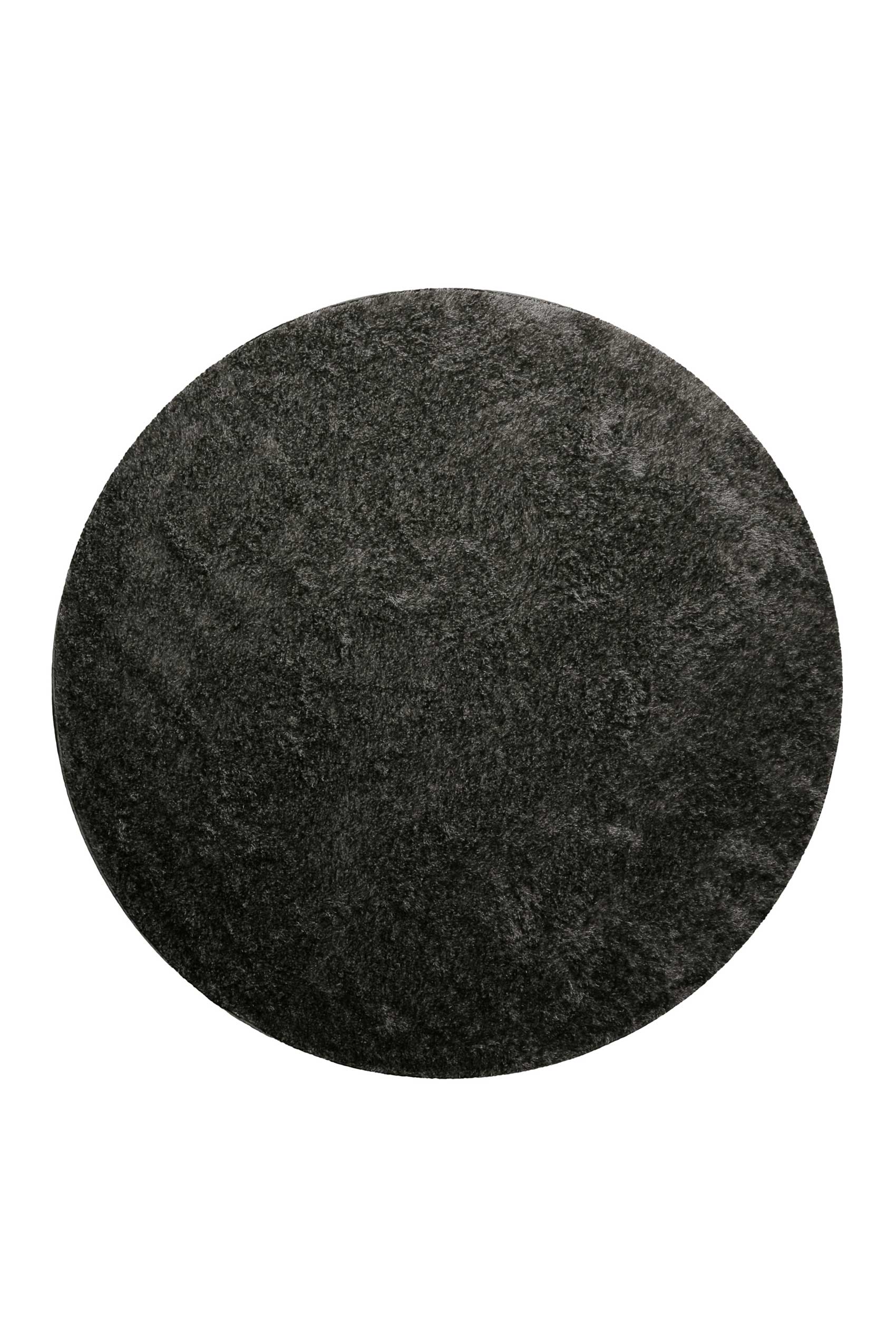 Teppich Rund Anthrazit Hochflor