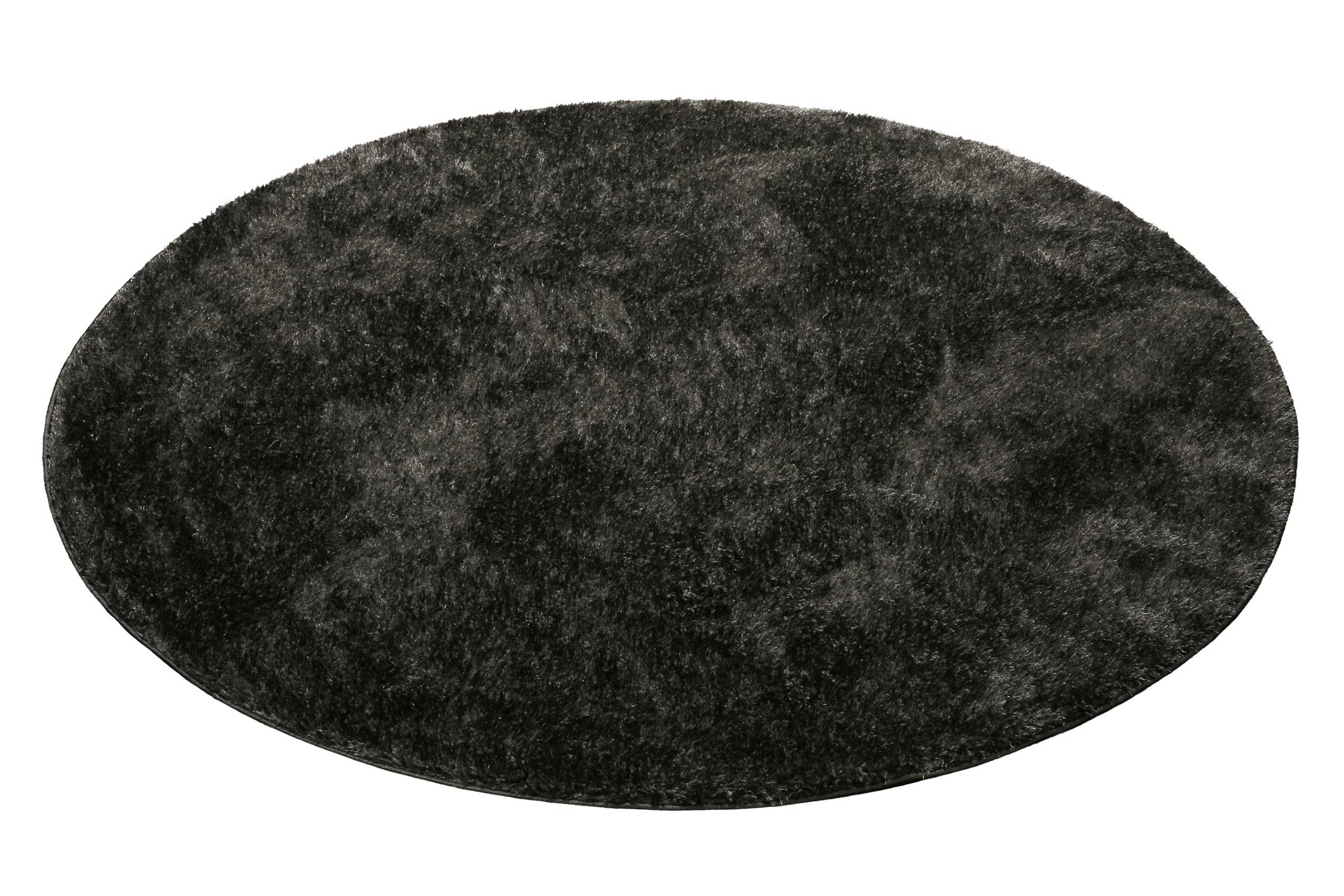 Teppich Rund Anthrazit Hochflor
