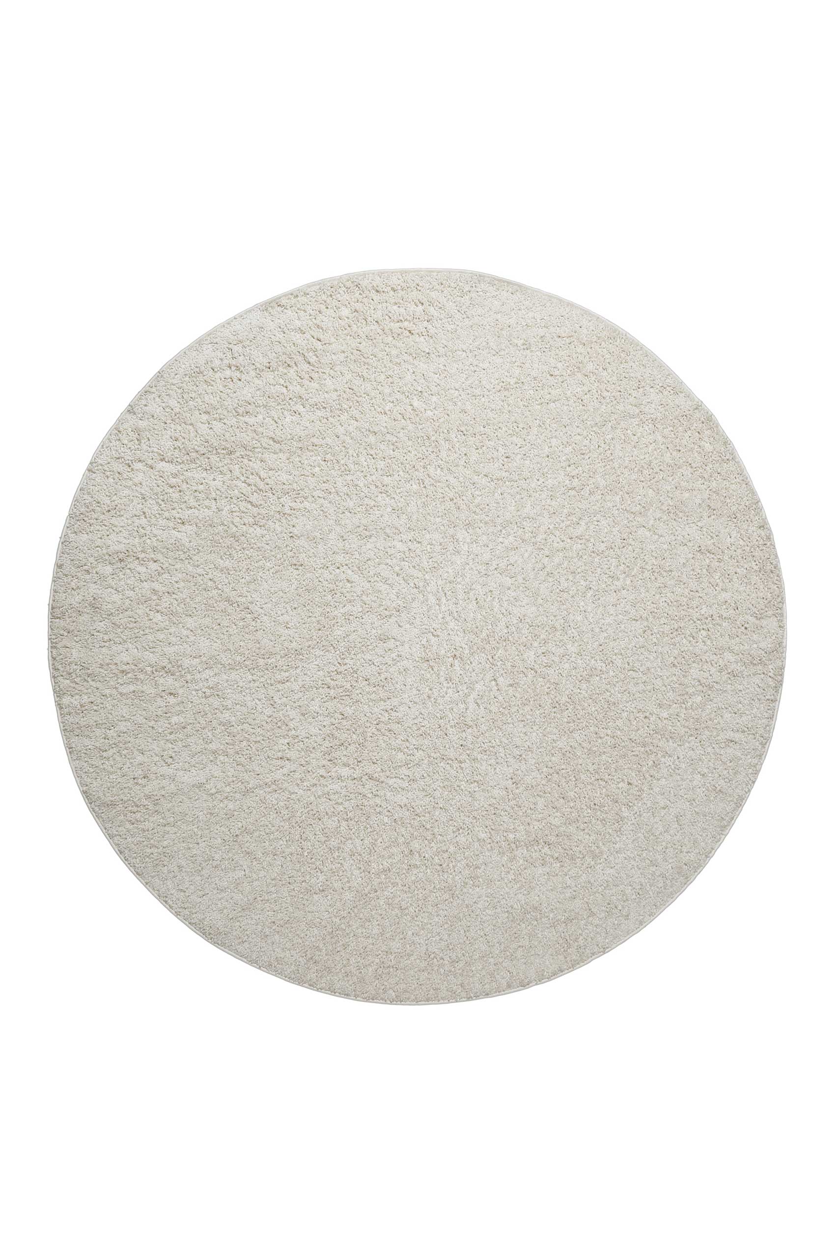 Teppich Rund Creme Weiß Hochflor » Greta « WECONhome Basics - Ansicht 1