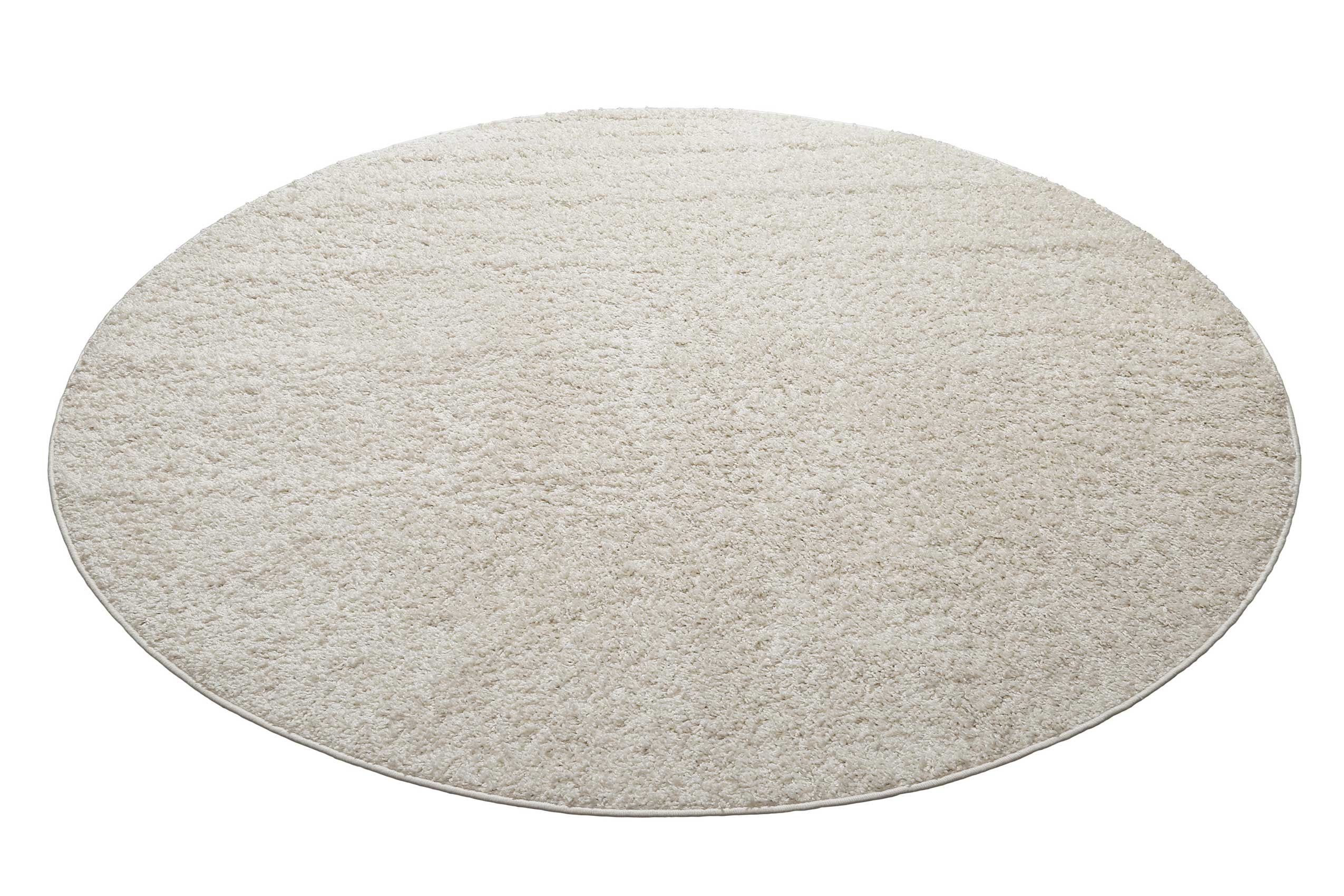 Teppich Rund Creme Weiß Hochflor » Greta « WECONhome Basics - Ansicht 2