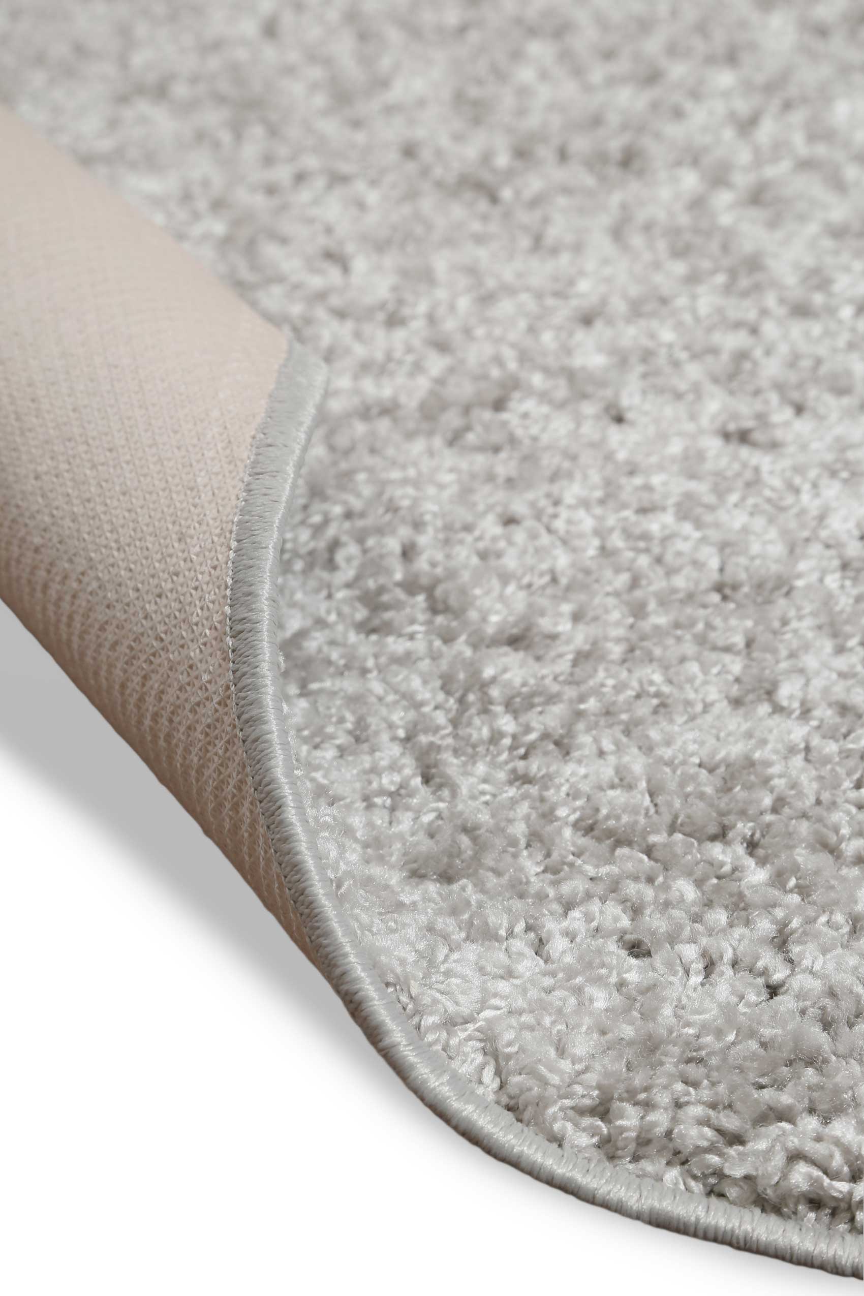 Teppich Rund Grau Hochflor