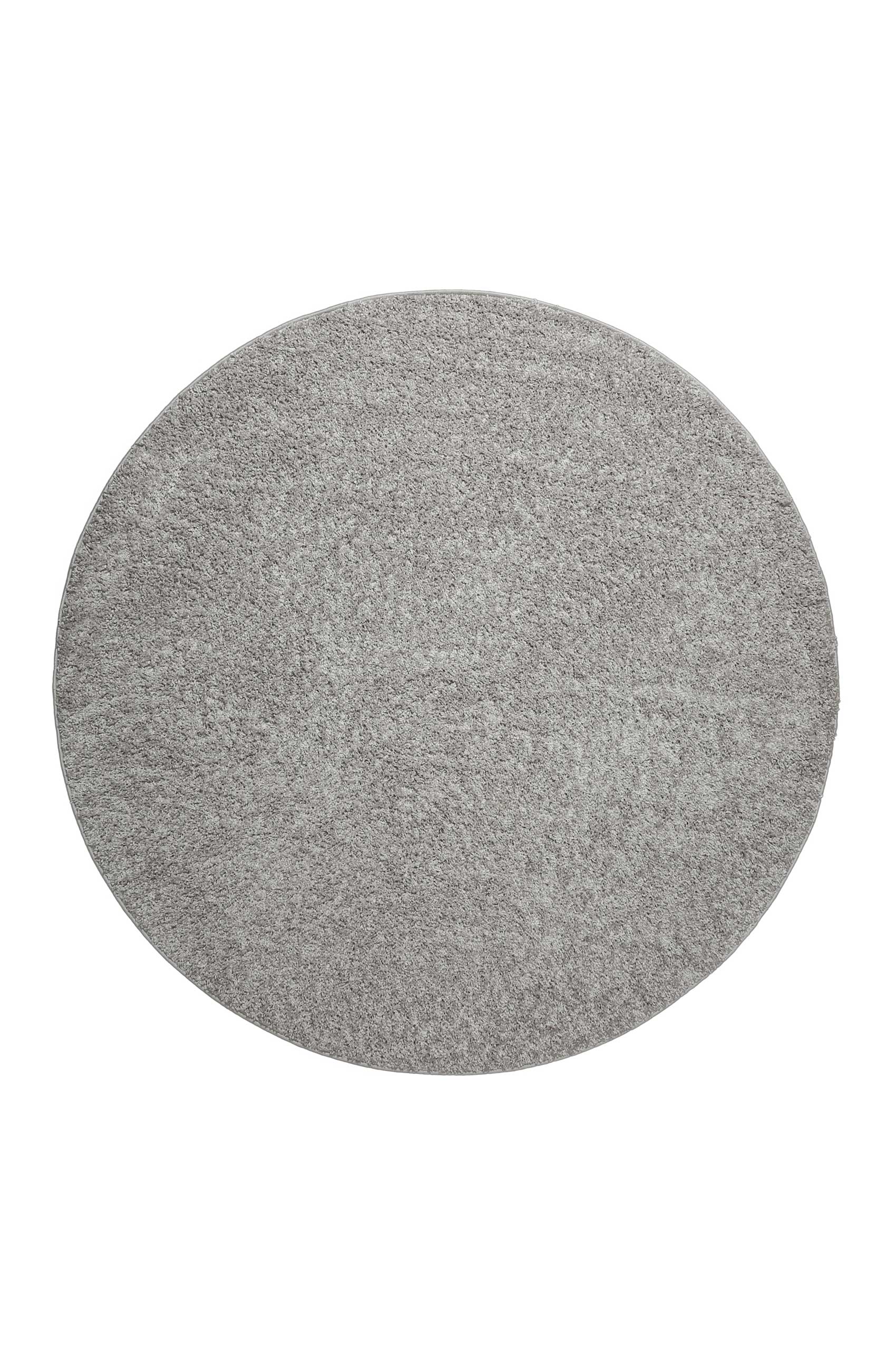Teppich Rund Grau Hochflor
