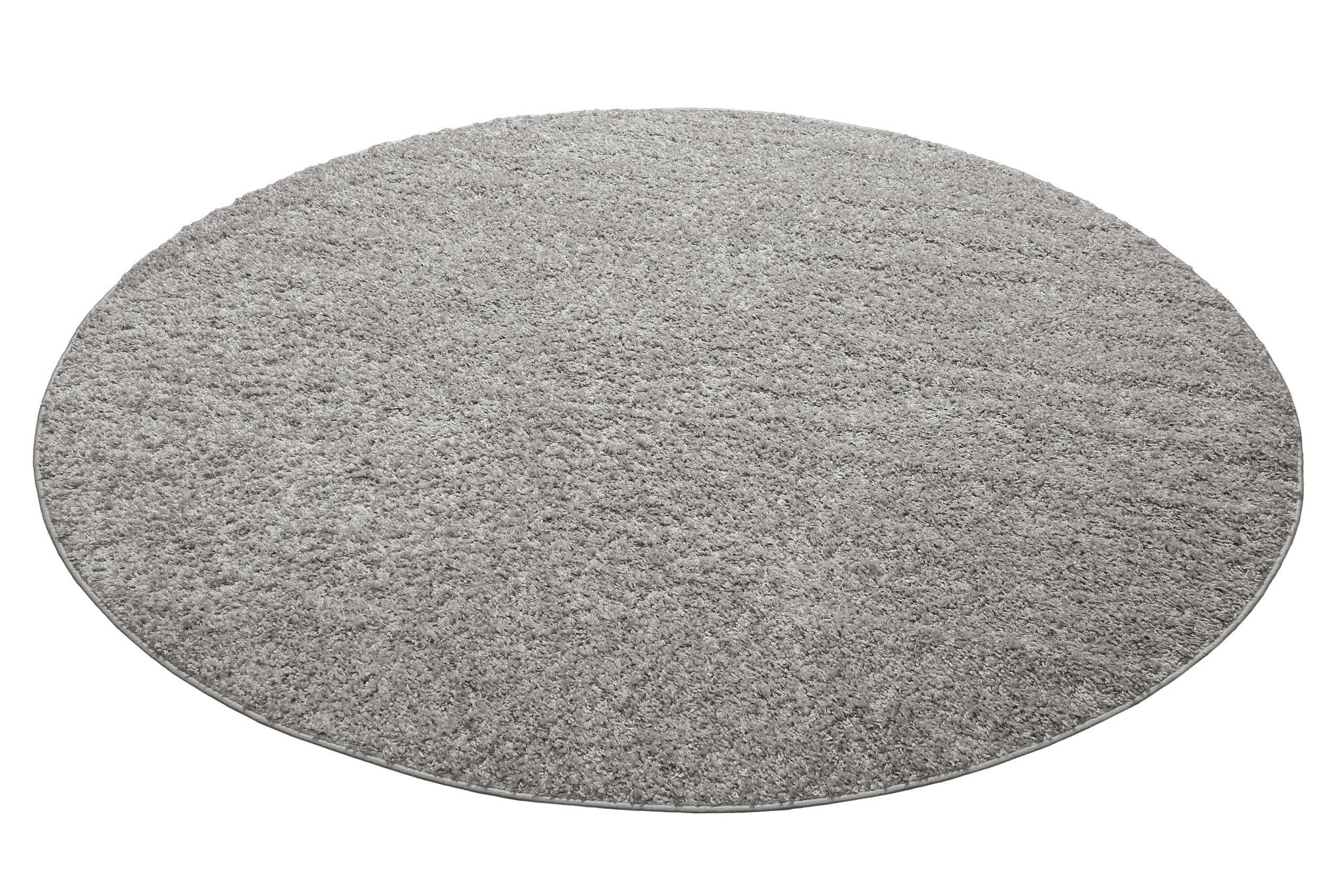 Teppich Rund Grau Hochflor