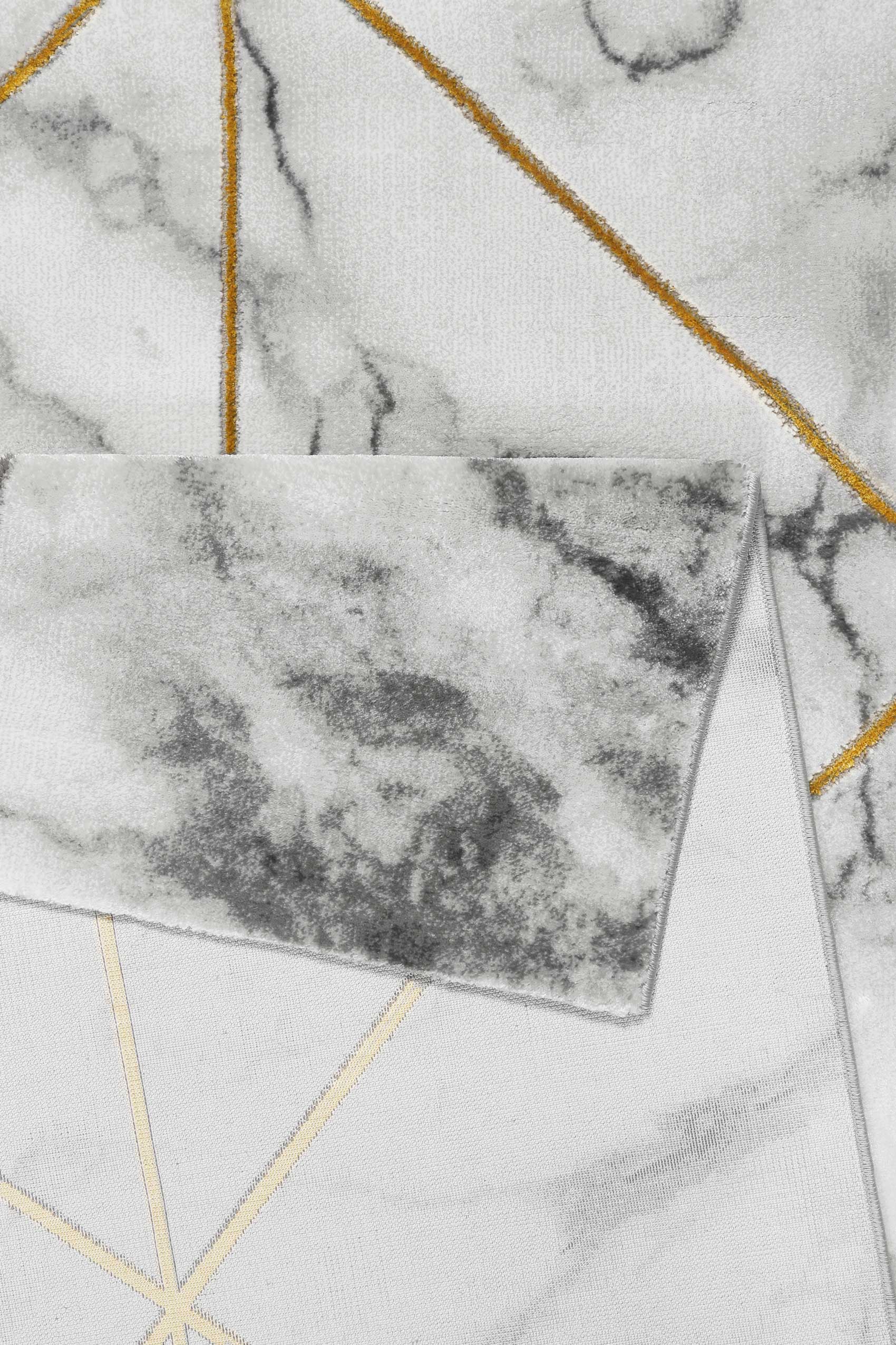 Teppich Grau Silber Gold Kurzflor » #M.A.R.B.L.E & G « WECONhome - Ansicht 3