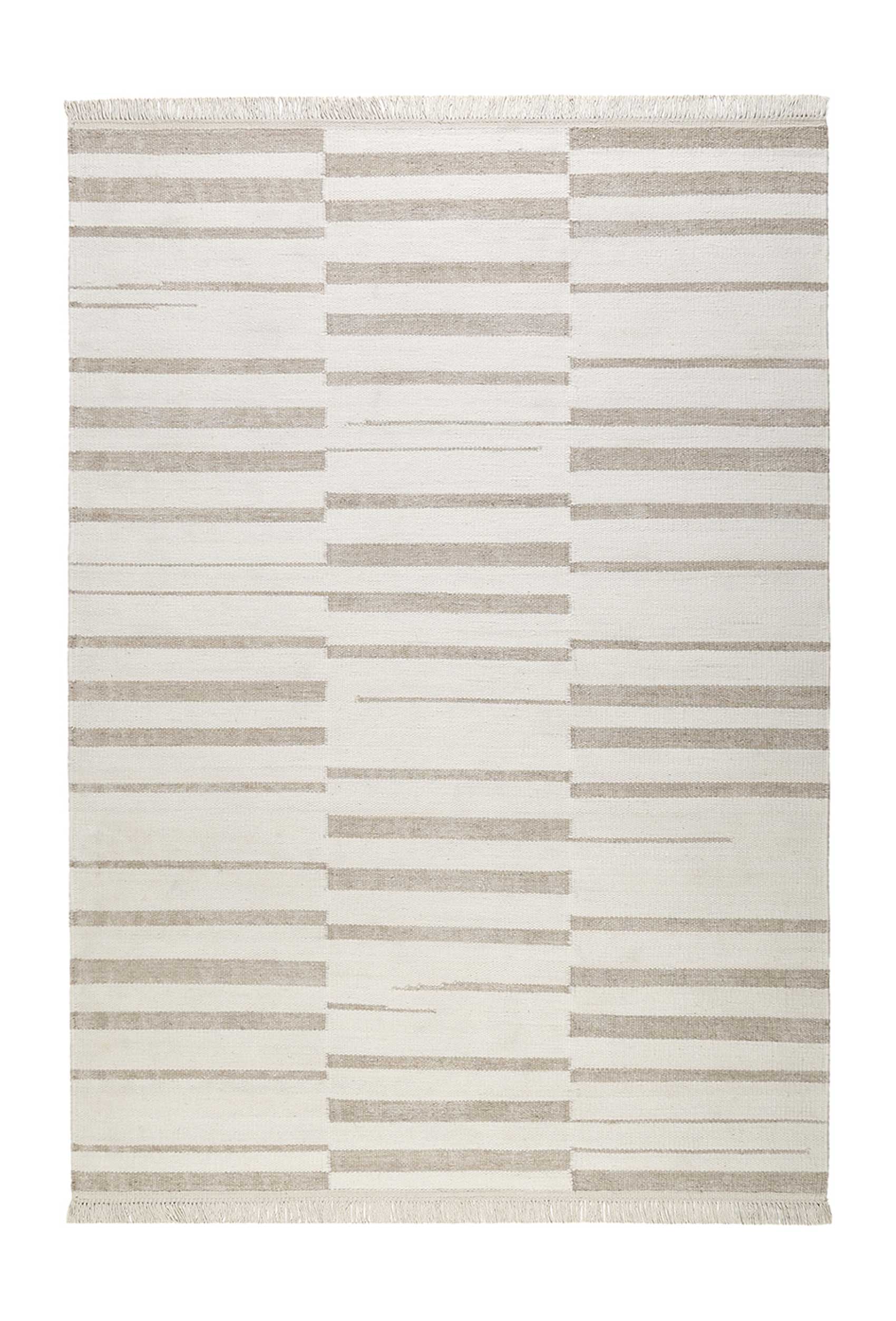 Kelim Teppich Sand Beige aus Naturfasern » Skid Marks « WECONhome - Ansicht 1