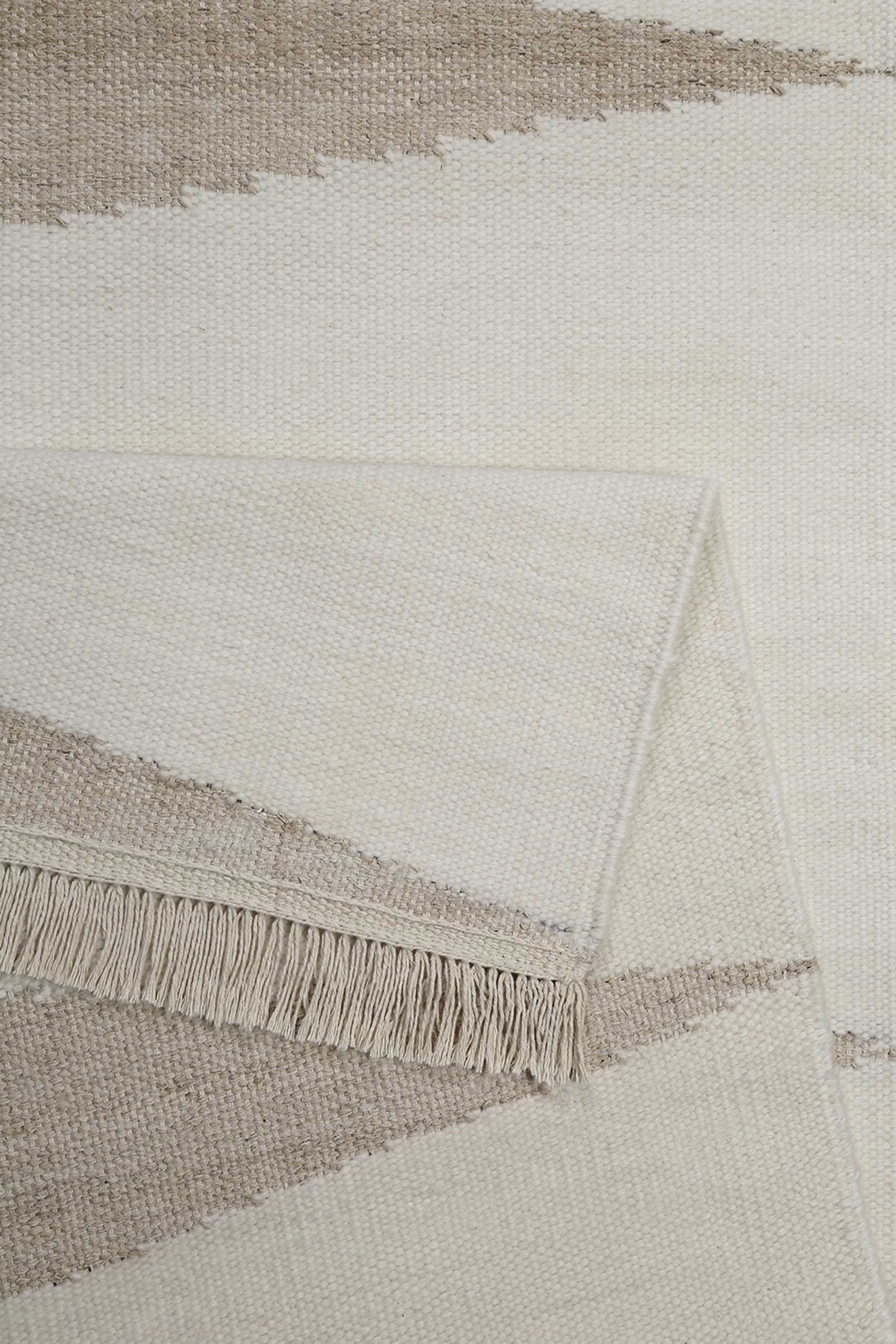 Kelim Teppich Sand Beige aus Naturfasern » Smart Triangle « WECONhome - Ansicht 3