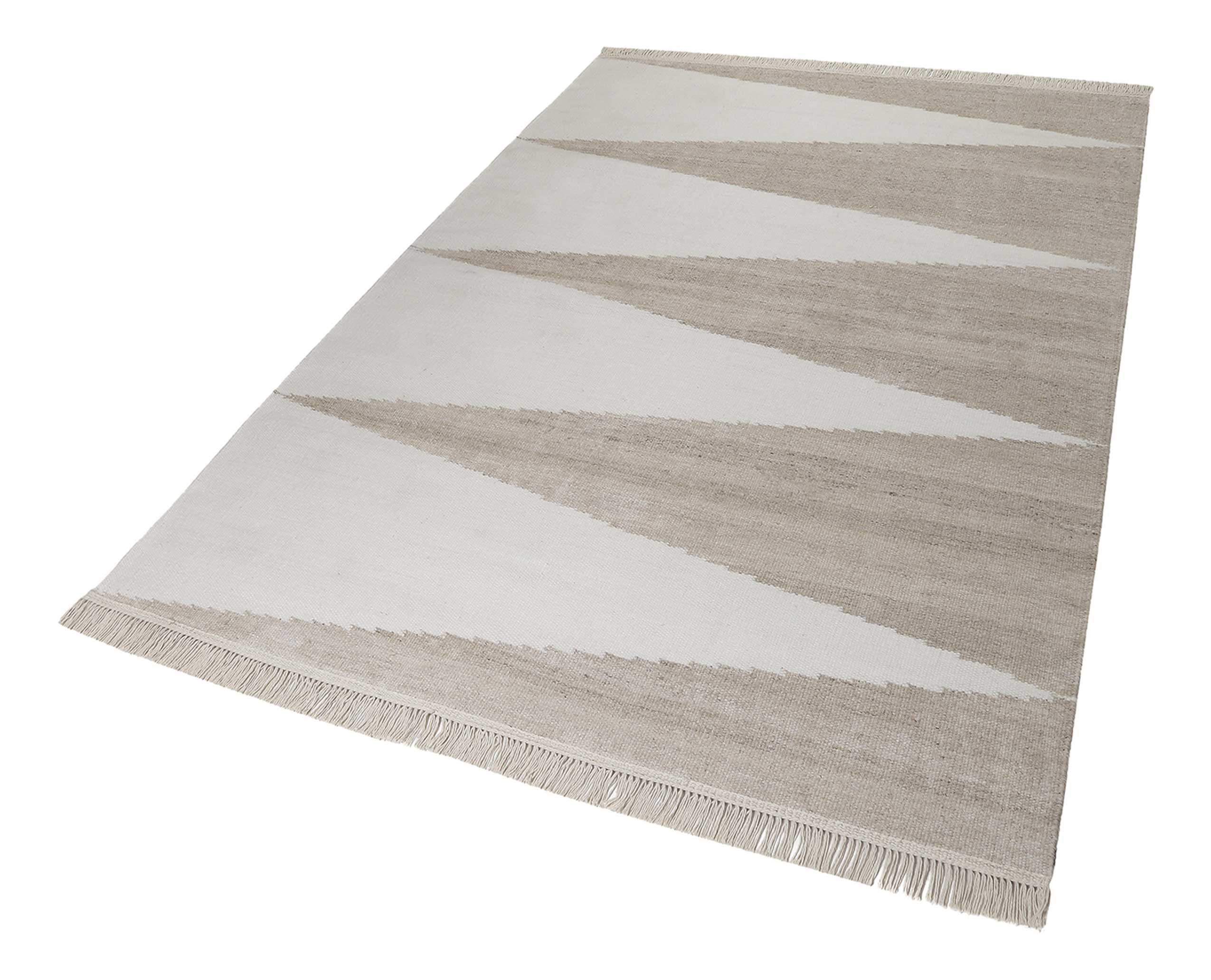 Kelim Teppich Sand Beige aus Naturfasern » Smart Triangle « WECONhome - Ansicht 2