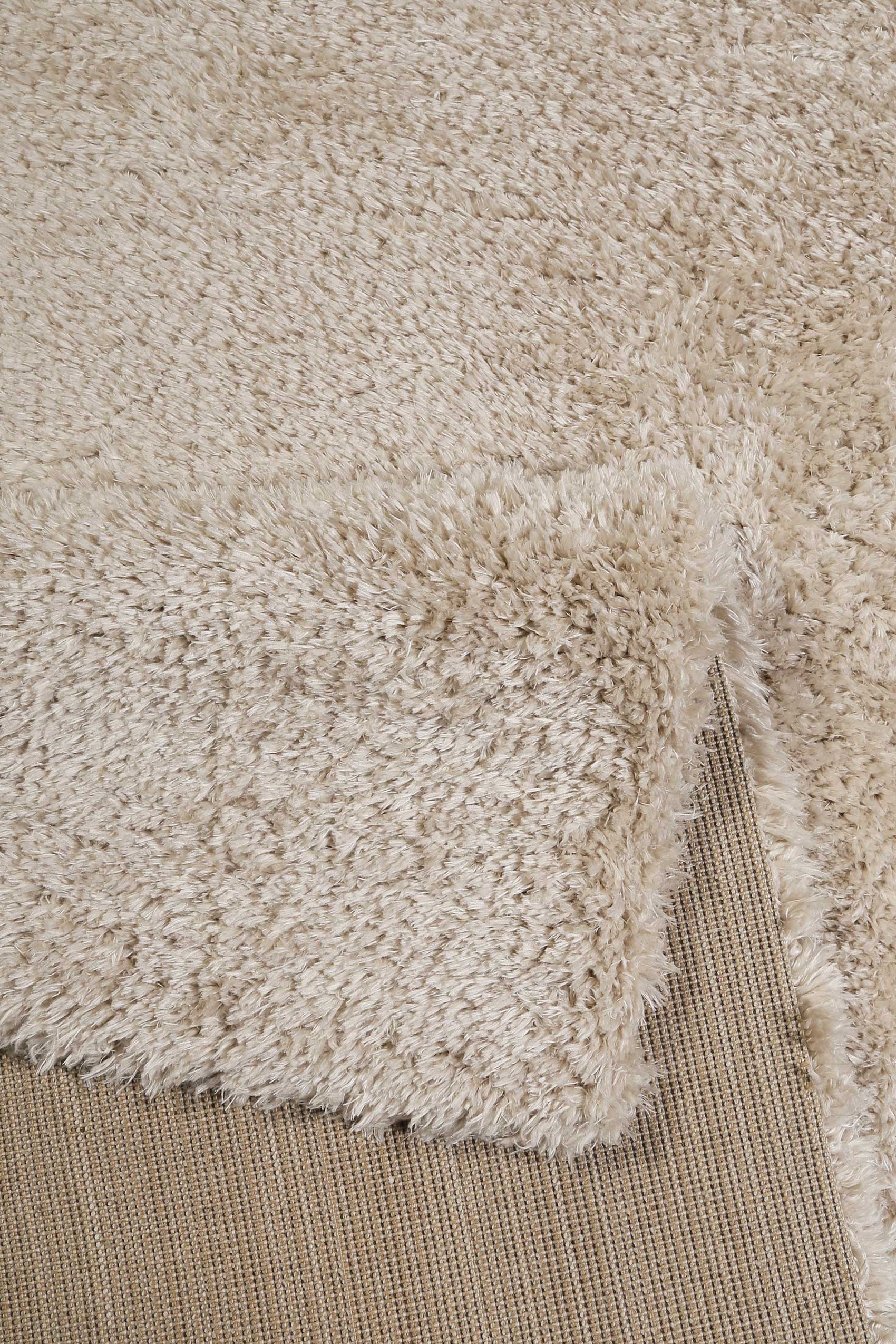 Hochflor Teppich Beige 