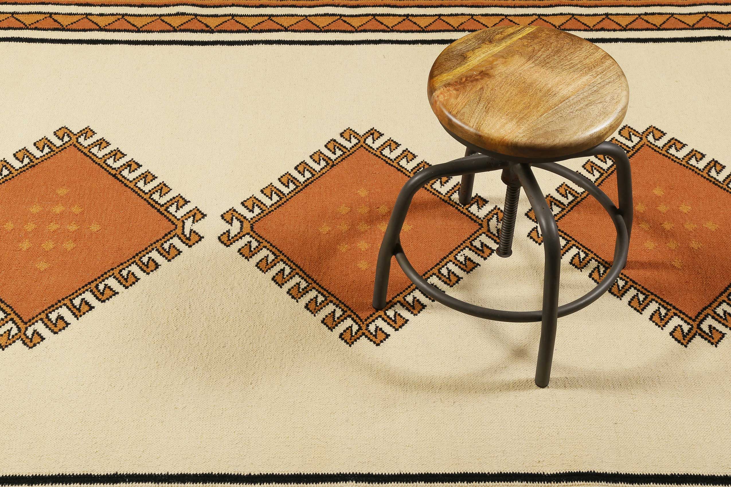 Kelim Teppich Beige Terrakotta » Afoud « WECONhome - Ansicht 6