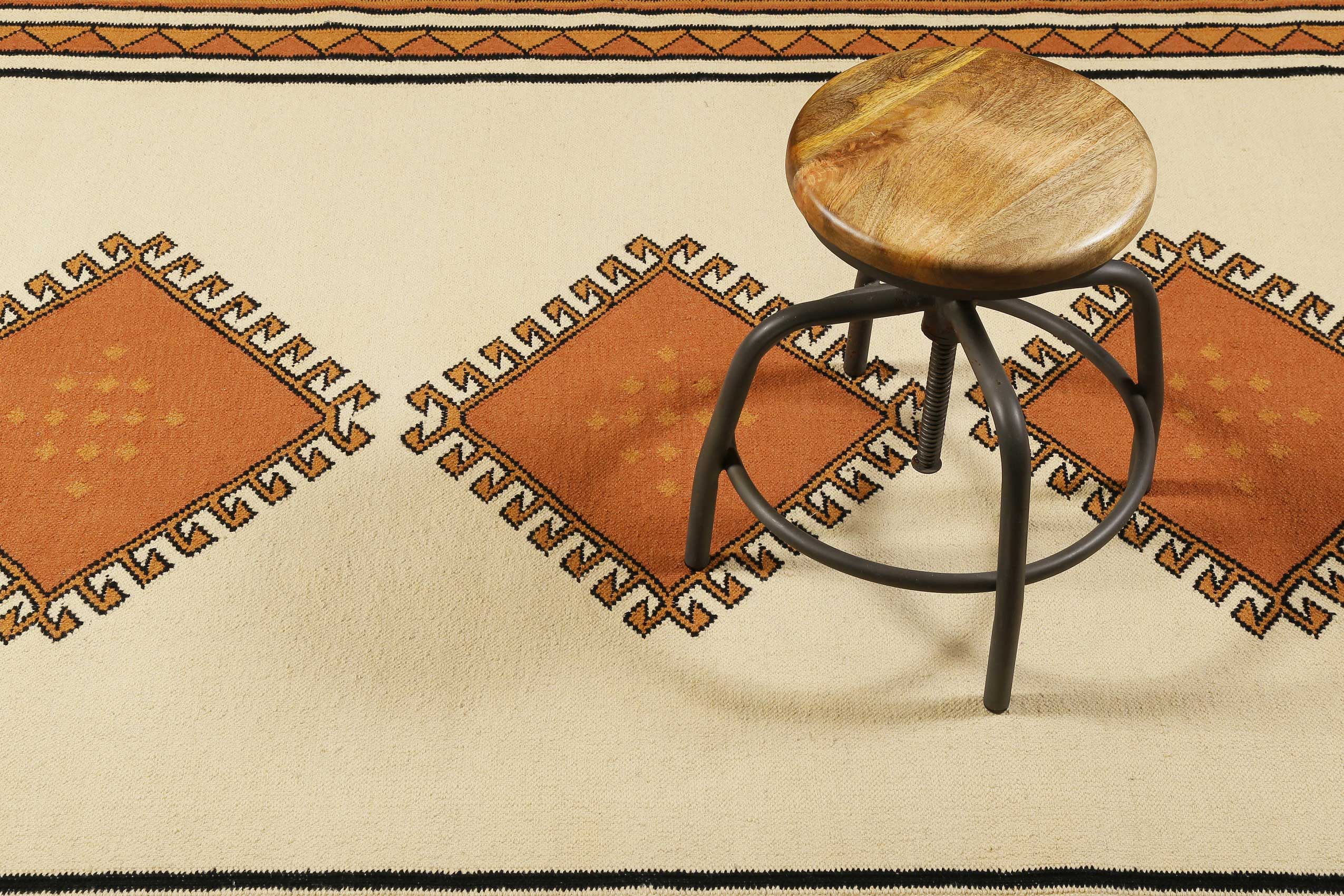 Kelim Teppich Beige Terrakotta » Afoud « WECONhome - Ansicht 6