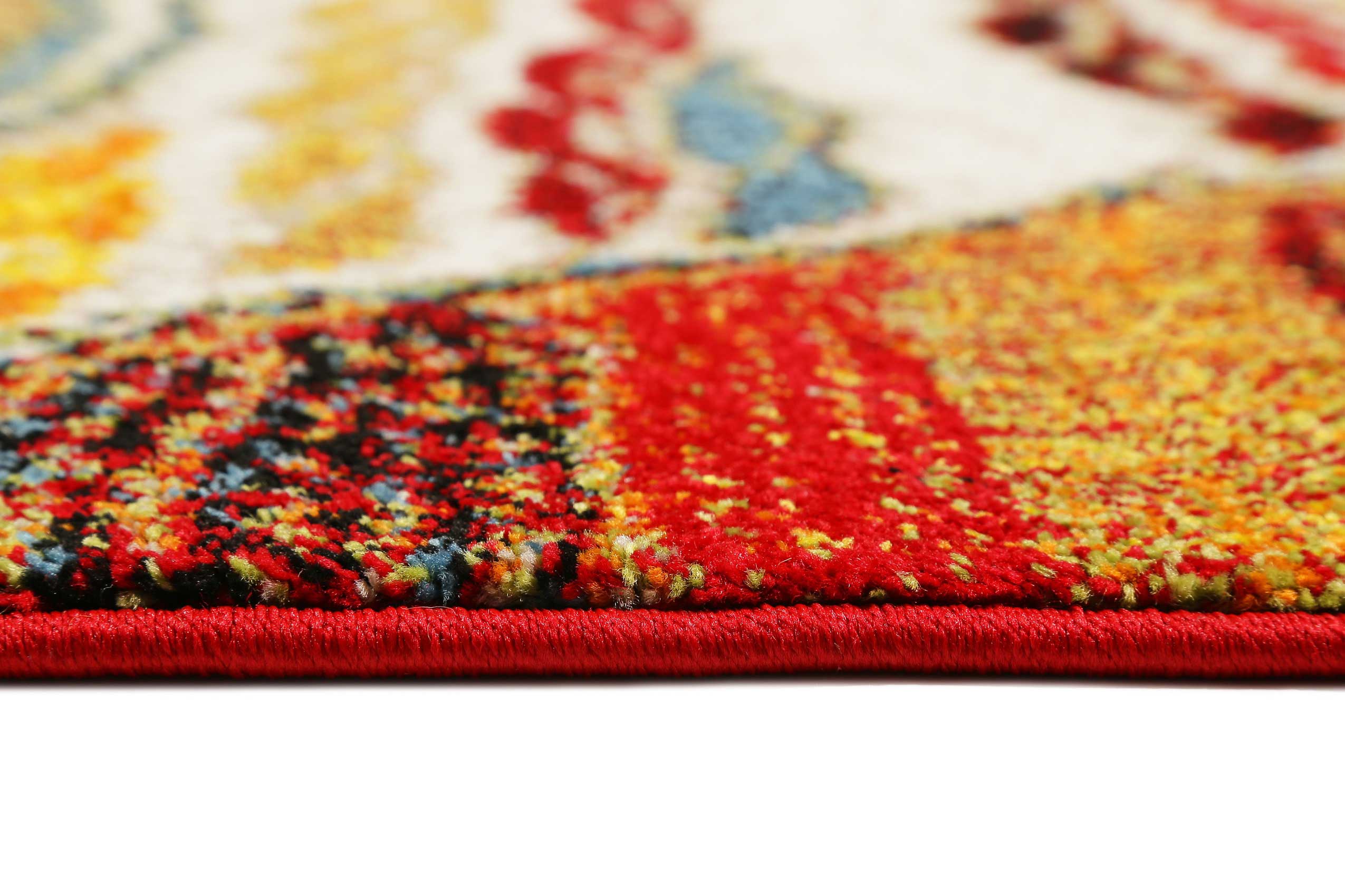 Teppich Orange Rot Grün Kurzflor » Atlas & Colorful Marrakesh « WECONhome - Ansicht 5