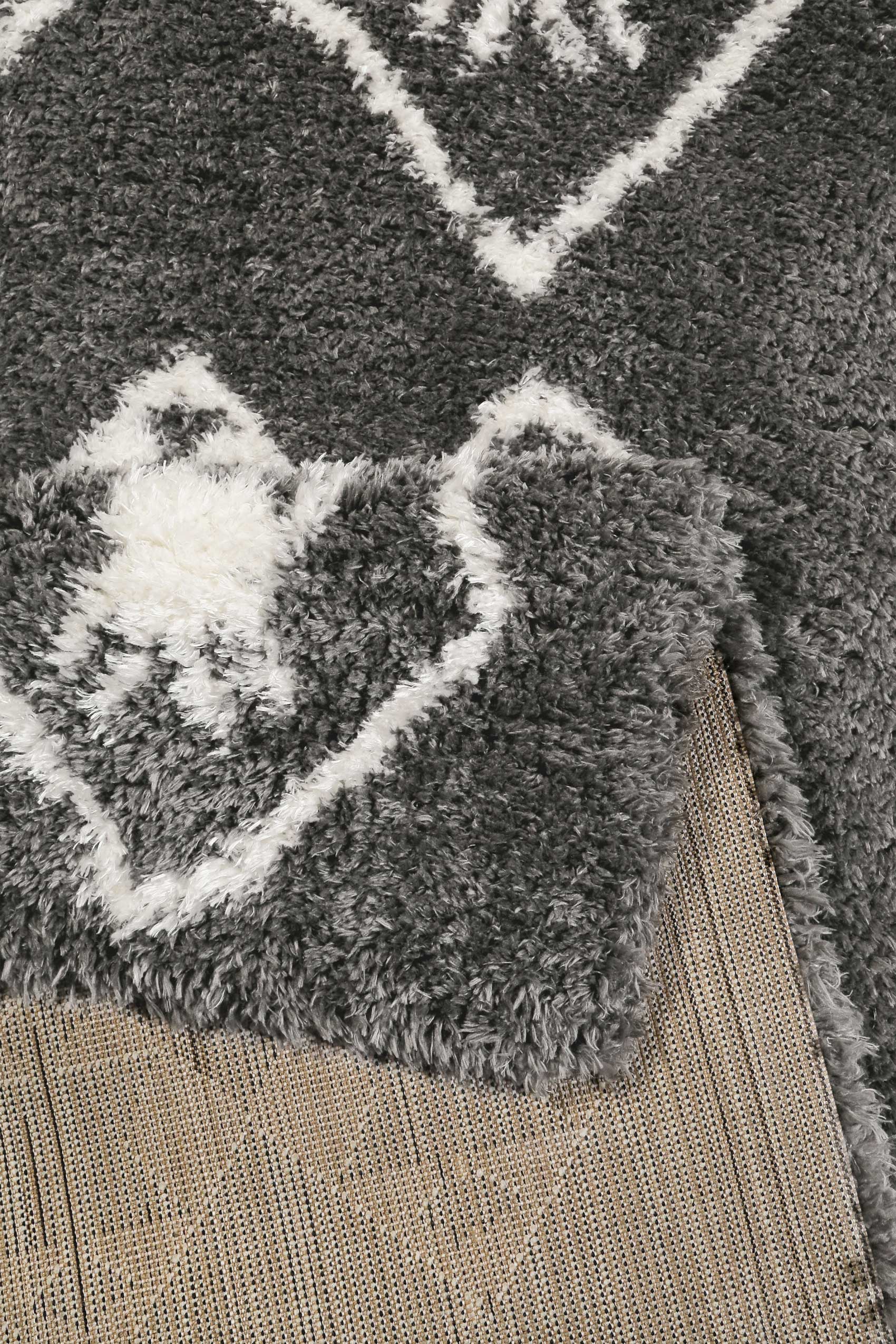 Teppich Grau Hochflor 