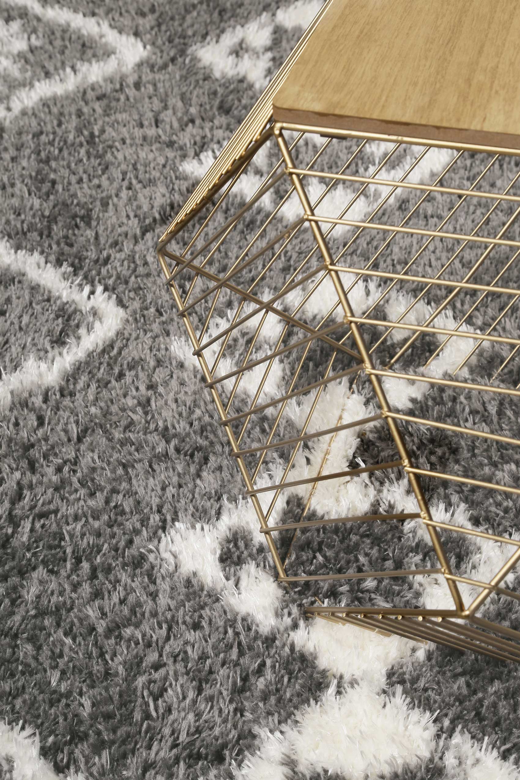 Teppich Grau Hochflor 