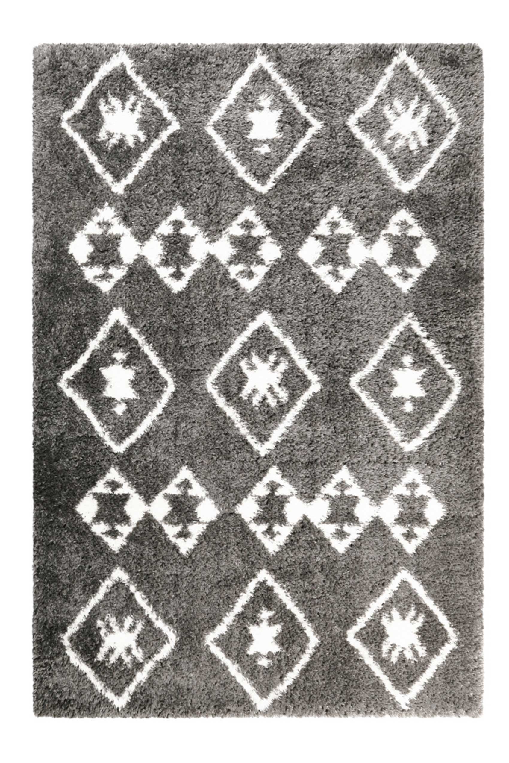Teppich Grau Hochflor 